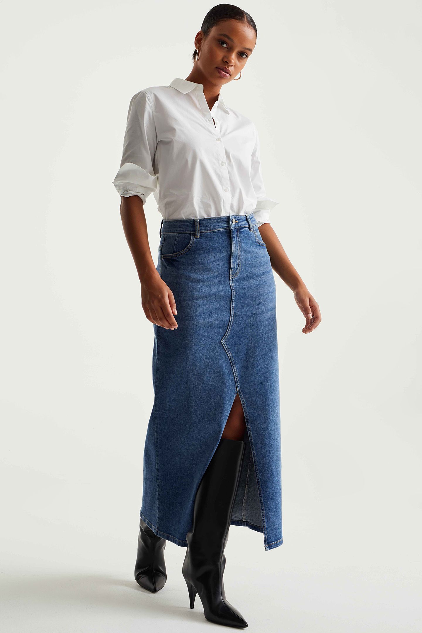 SKIRT MAXI LENGTH BLUE 5