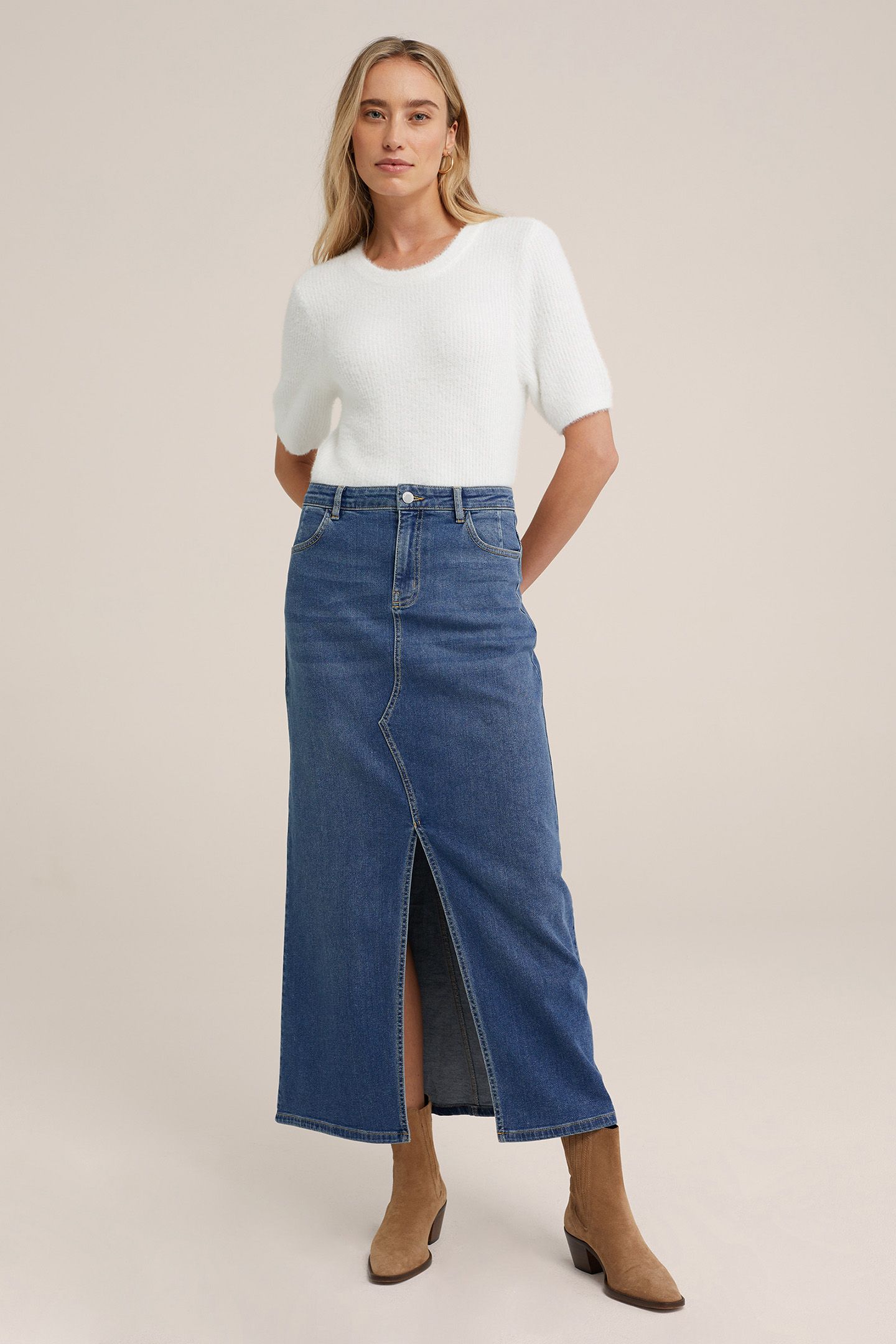SKIRT MAXI LENGTH DARK BLUE 3