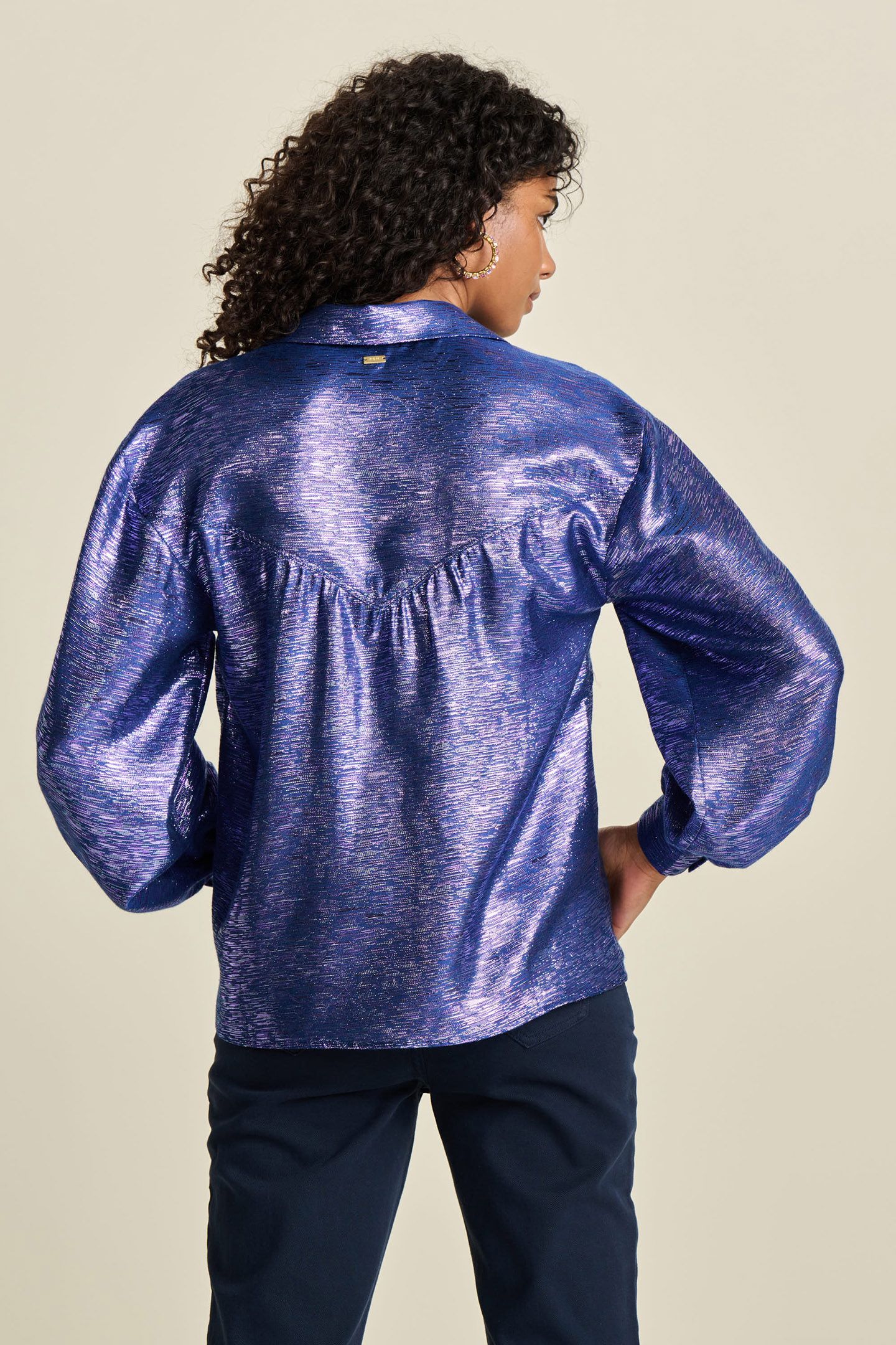 BLOUSE - VIOLET FESTIVE BLUE 2