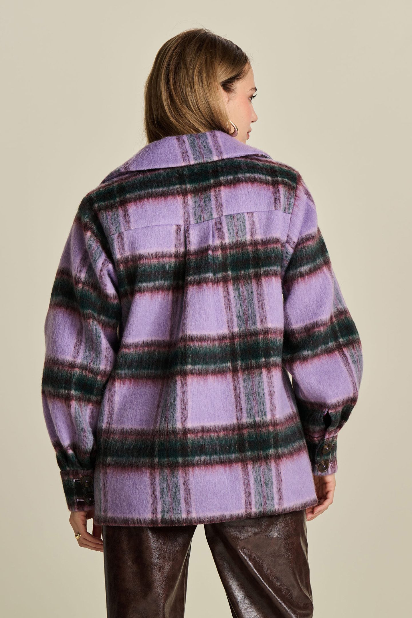 COAT - CHECKS LAVENDER 2