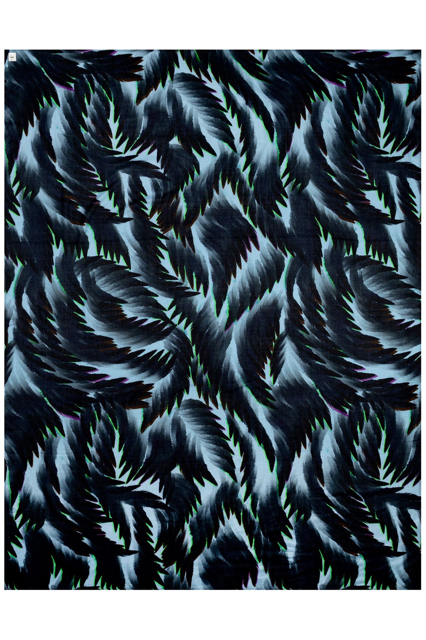 SHAWL - FEATHERS BLUE 3