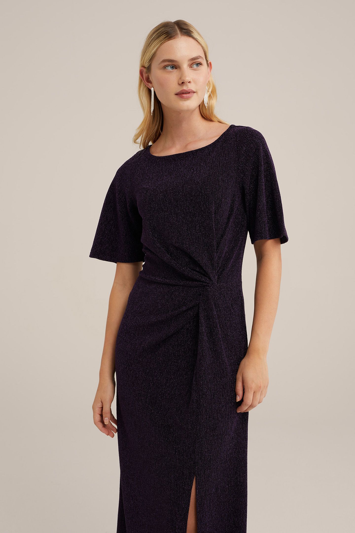 DRESS MID LENGTH DARK PURPLE 4