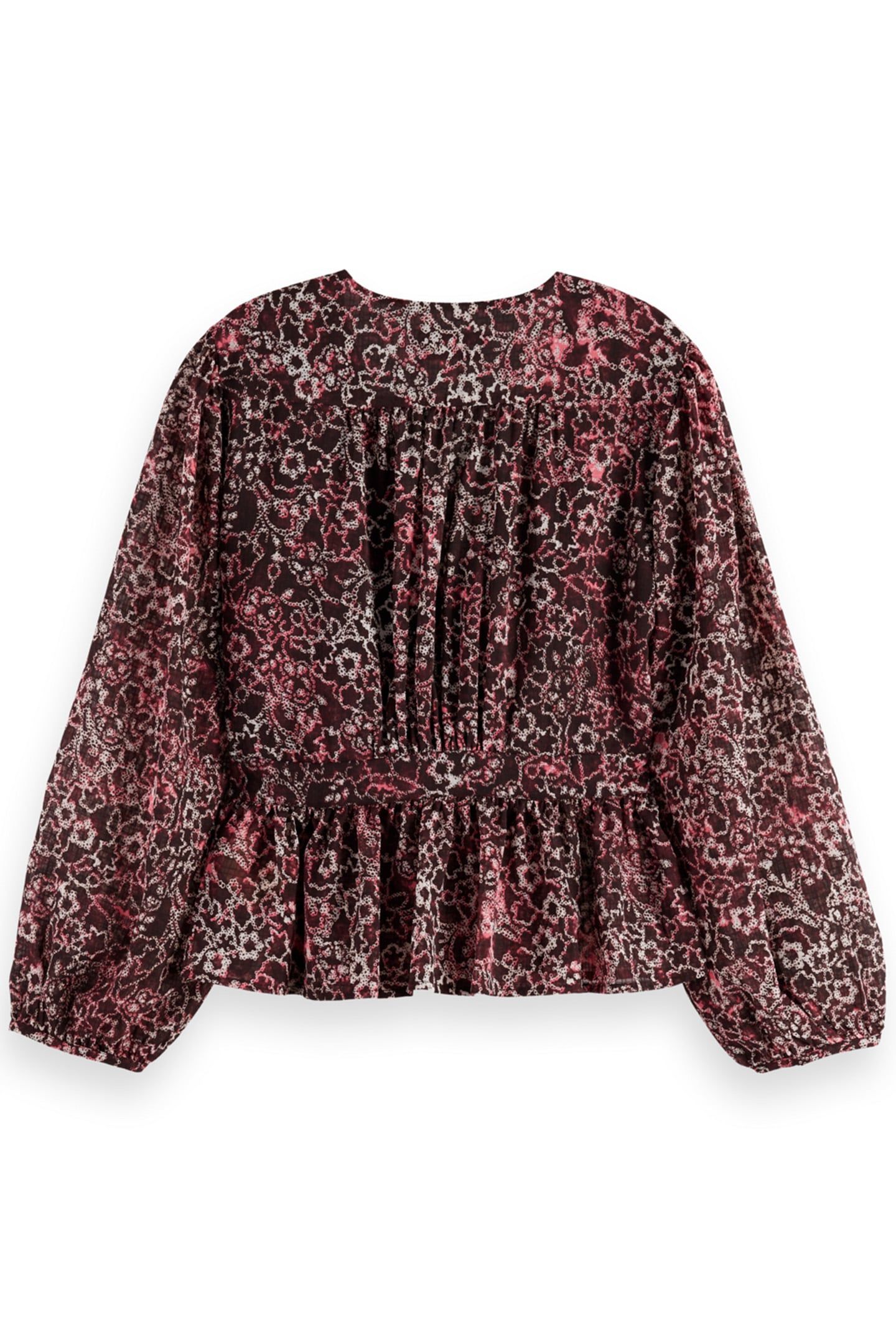 WRAP TOP SHIBORI FLORAL PINK 5