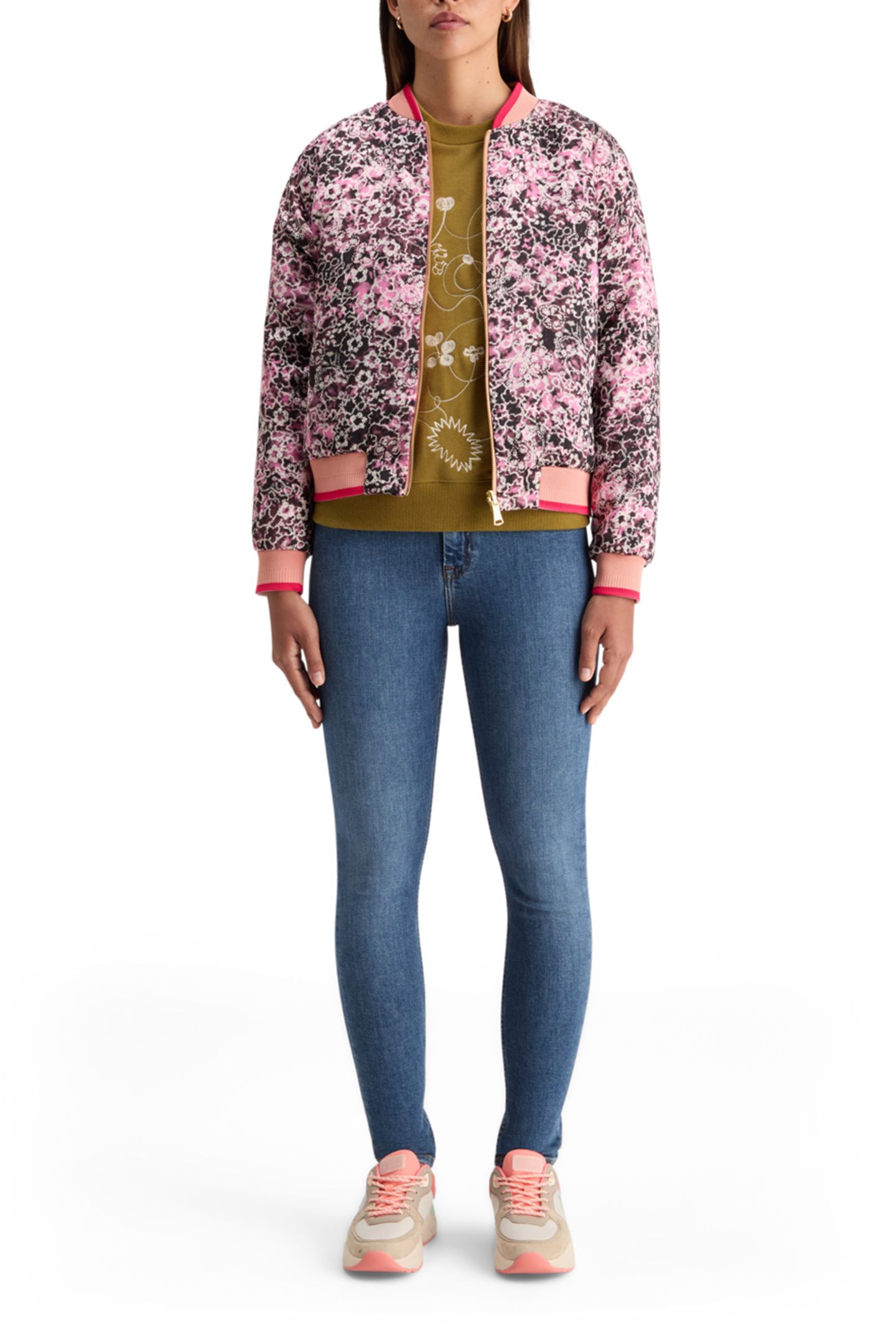 REVERSIBLE BOMBER SHIBORI FLORAL PINK 3