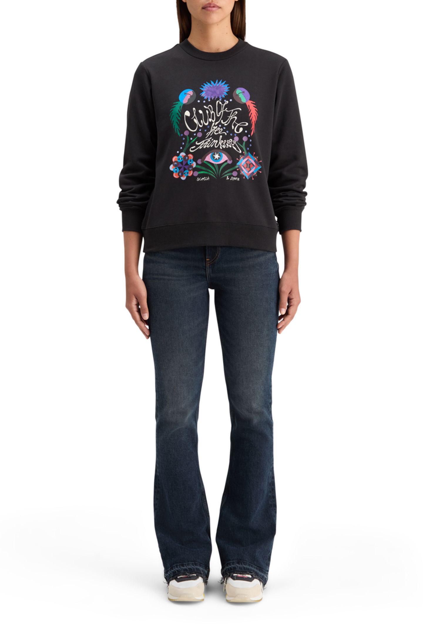 EMBROIDERED REGULAR FIT SWEATSHIRT EVENING BLACK 3