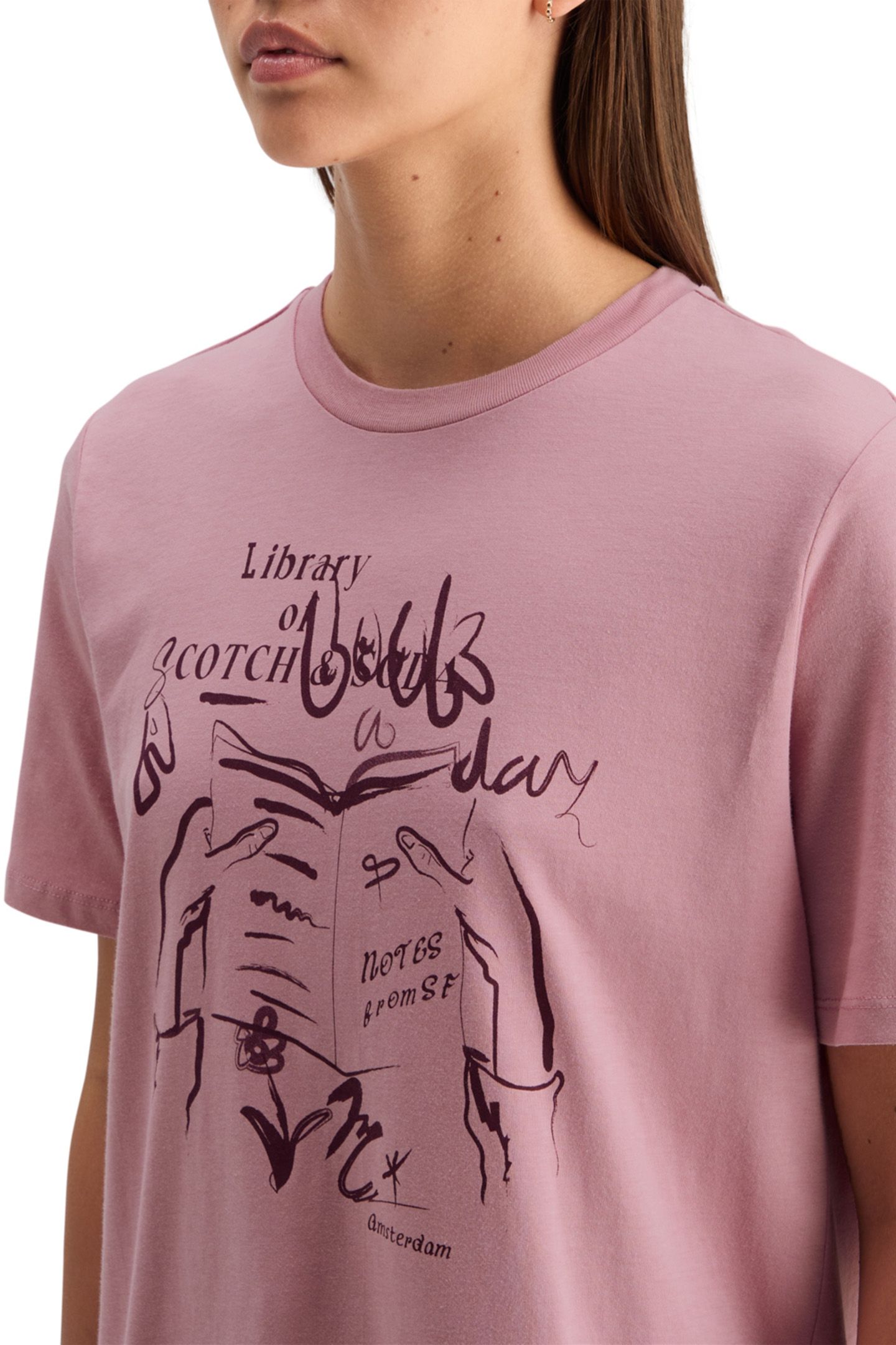 CHEST ARTWORK RELAXED FIT T-SHIRT CADILLAC PINK 6