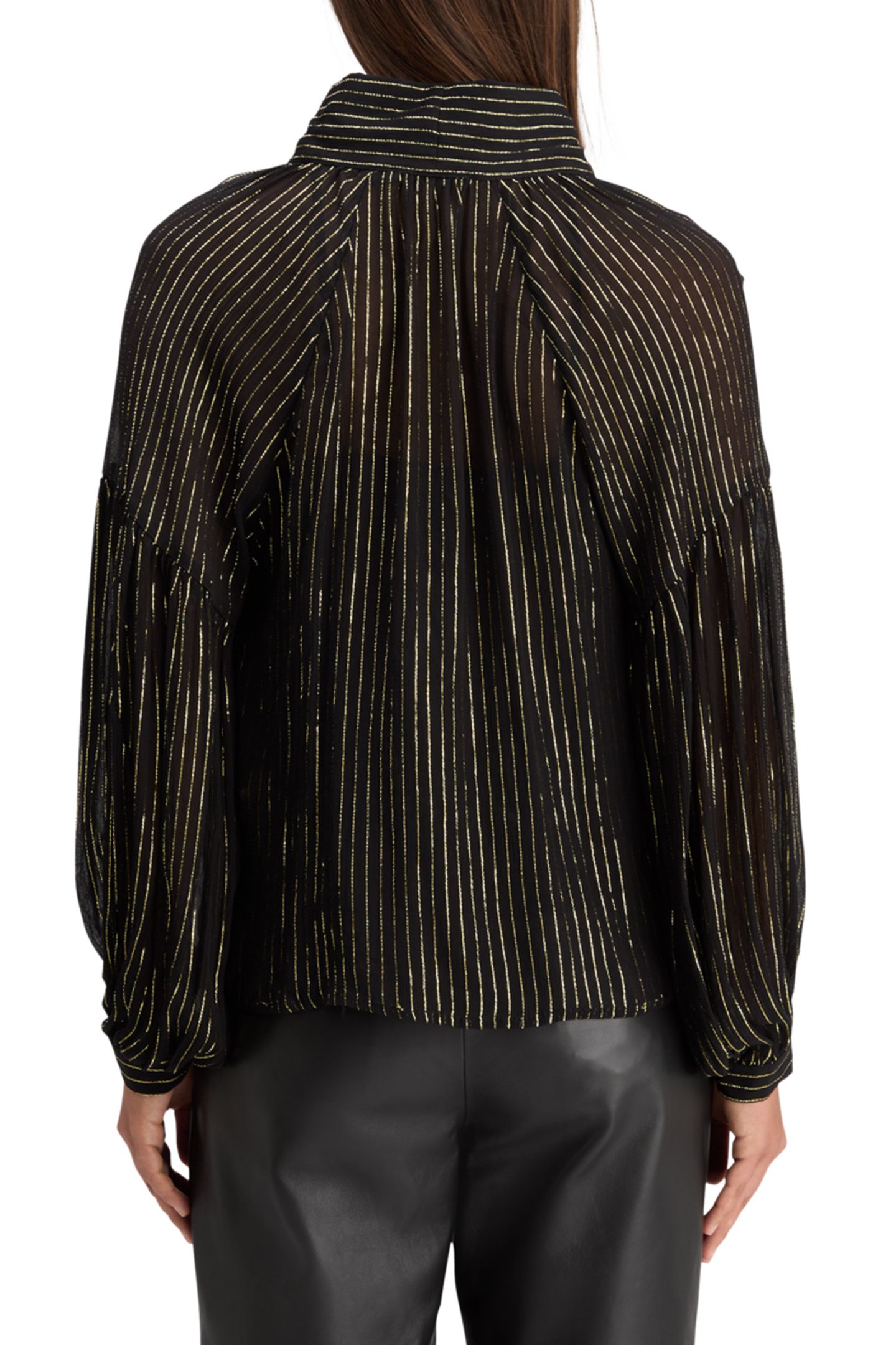 LUREX TOP WITH BOW NECK EVENING BLACK 2