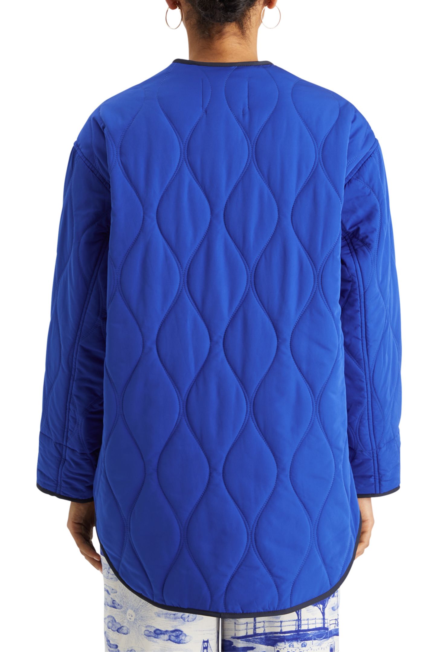 OVERSIZED ONION QUILT LINER JACKET ELECTRIC BLUE 2