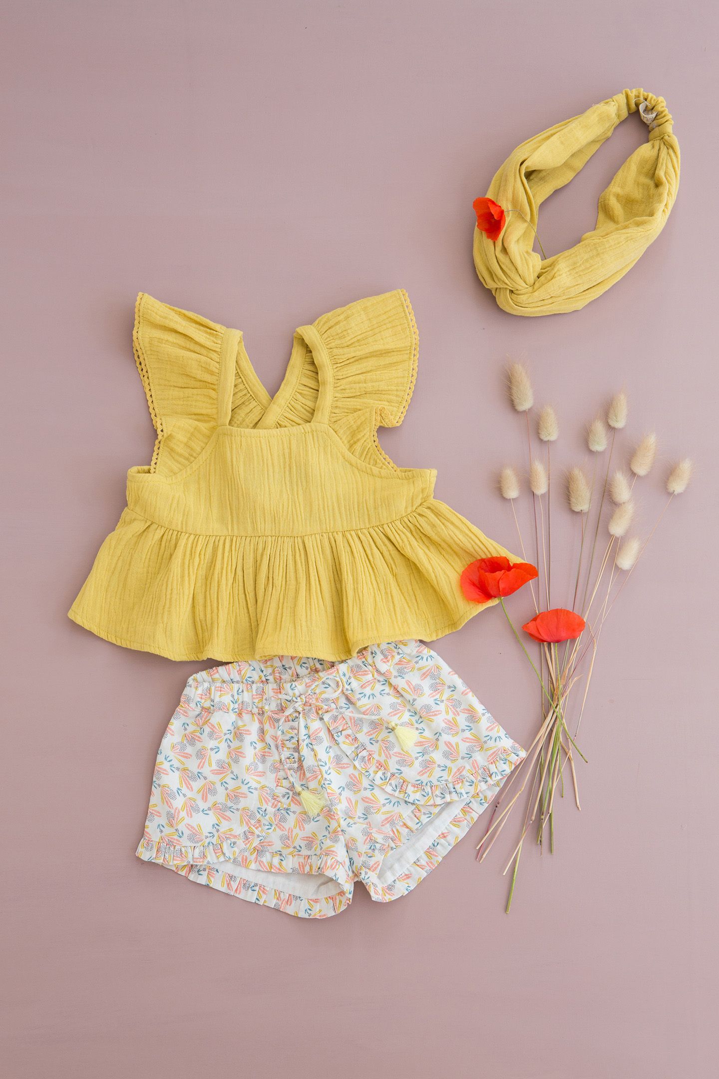 SHORTS ASHA CREAM PETALS 3