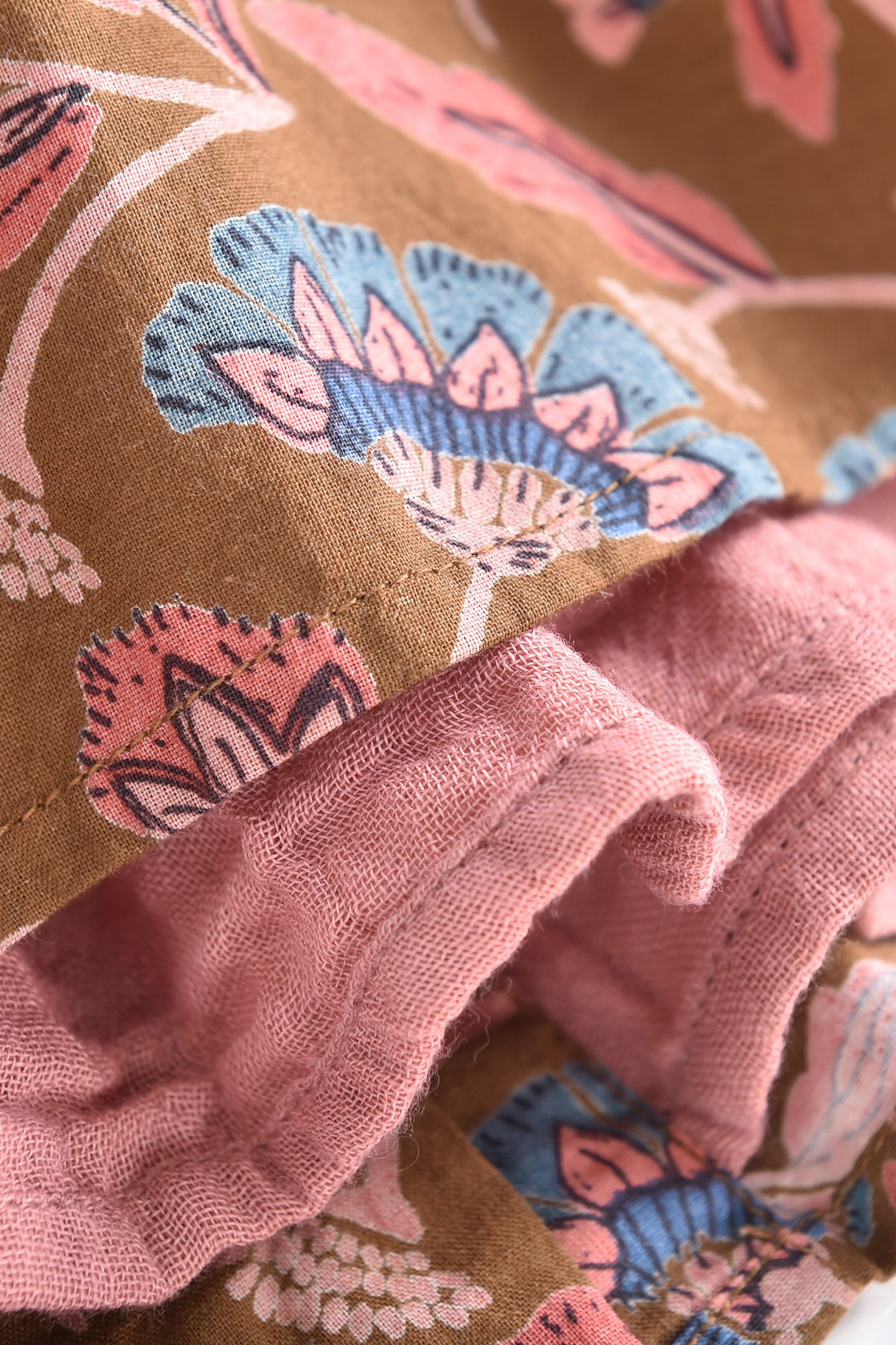 SKIRT ASANNA BRONZE FOLK FLOWERS 8