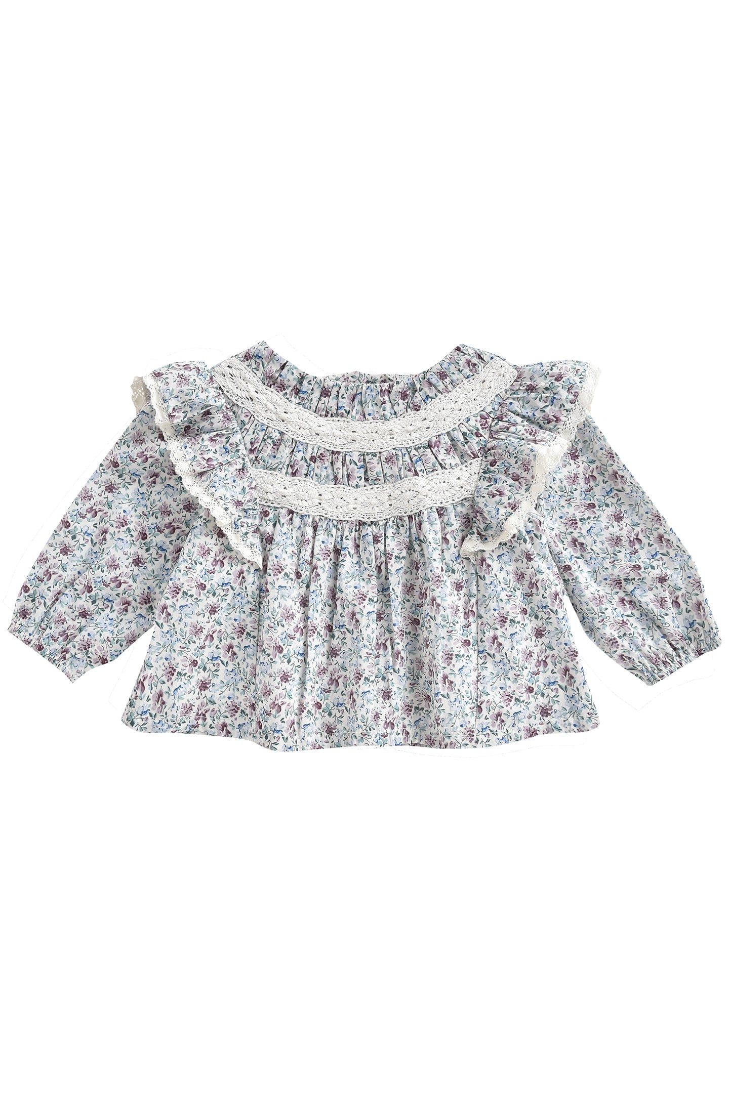 BLOUSE JANIPA CREAM RETRO PANSY 1