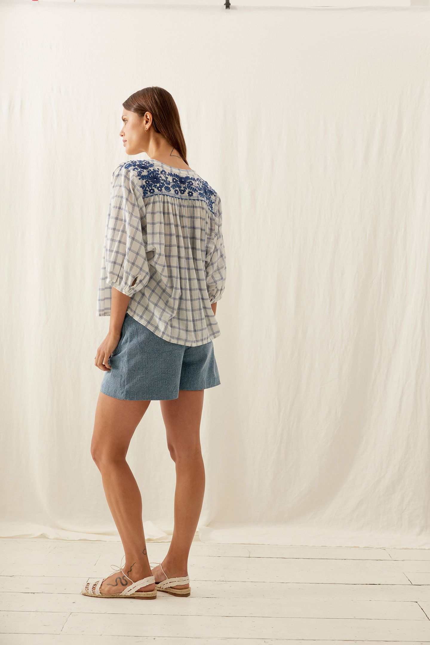 BLOUSE JEANNALI BLUE RIVER CHECKS 2