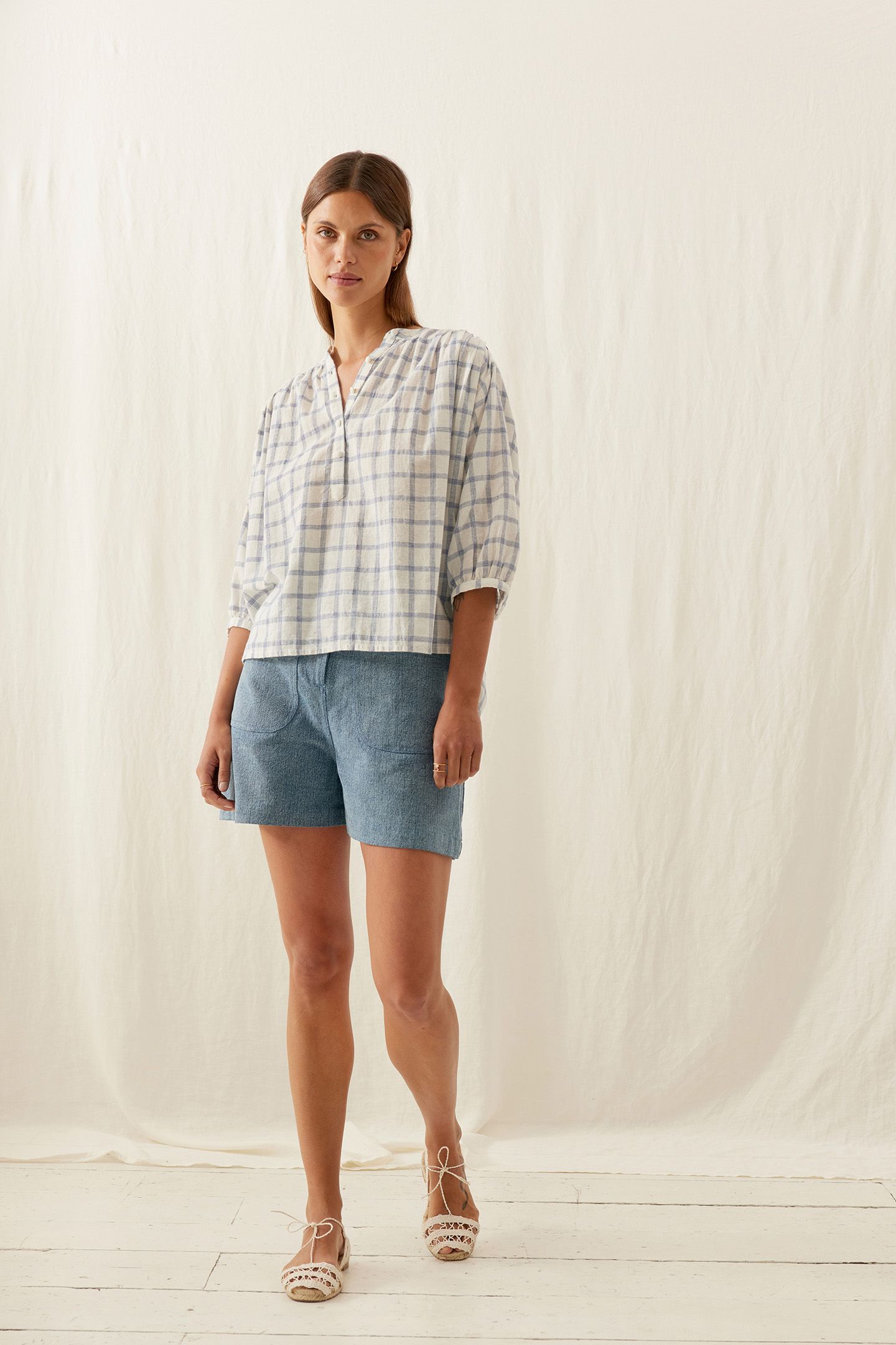 BLOUSE JEANNALI BLUE RIVER CHECKS 1