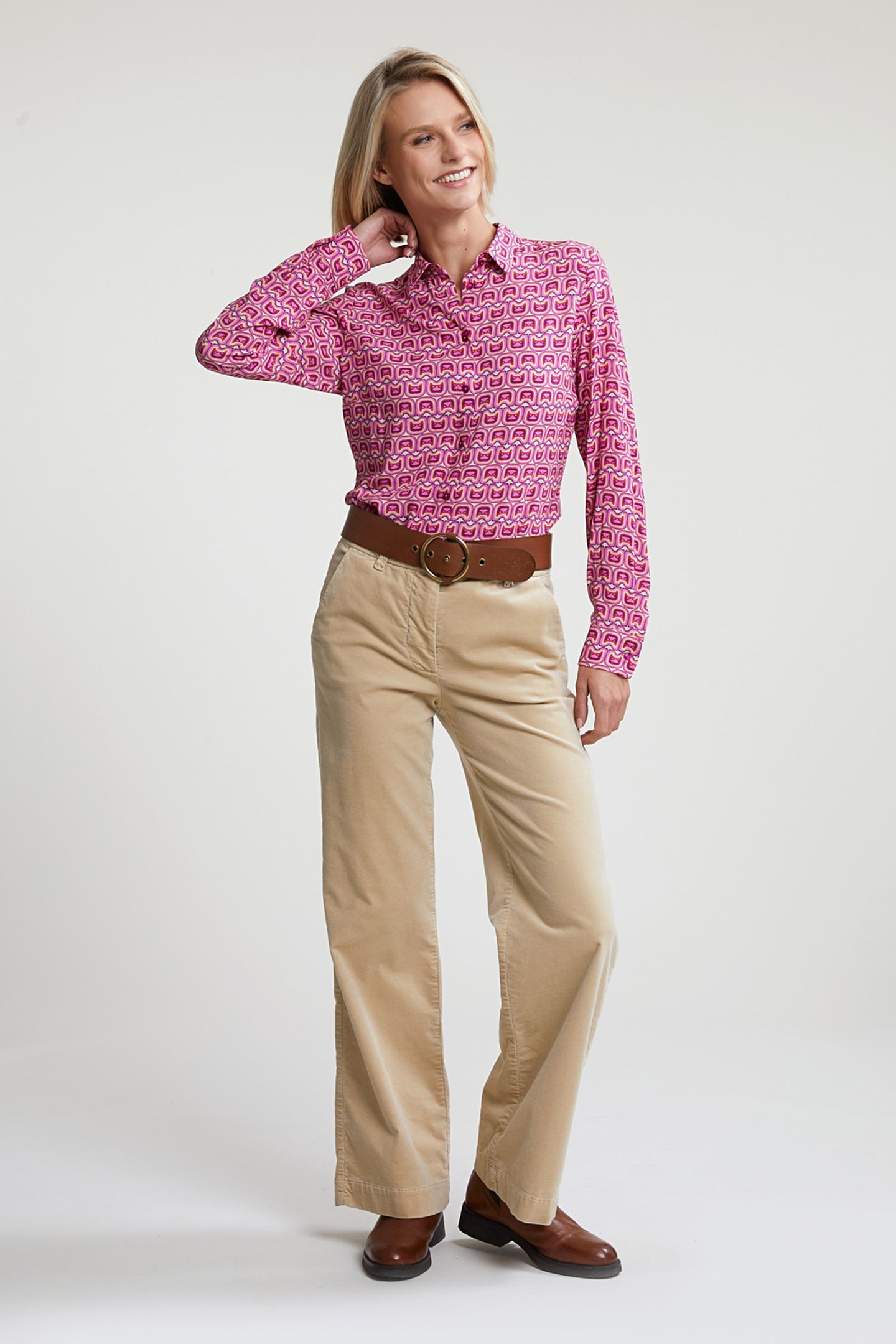 PINK/BEIGE FANTASY BLOUSE LONG SLEEVES 3