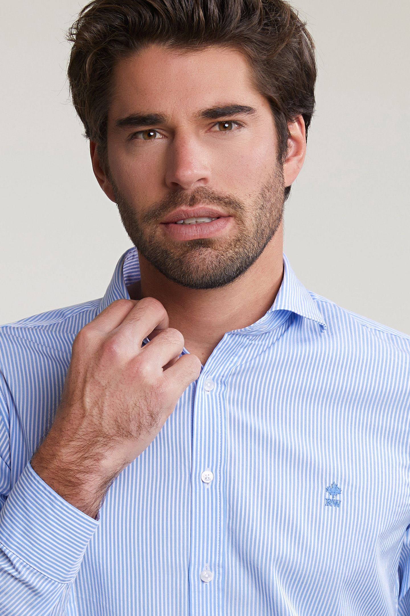 SLIM FIT STRIPED SHIRT BLUE/WHITE 4