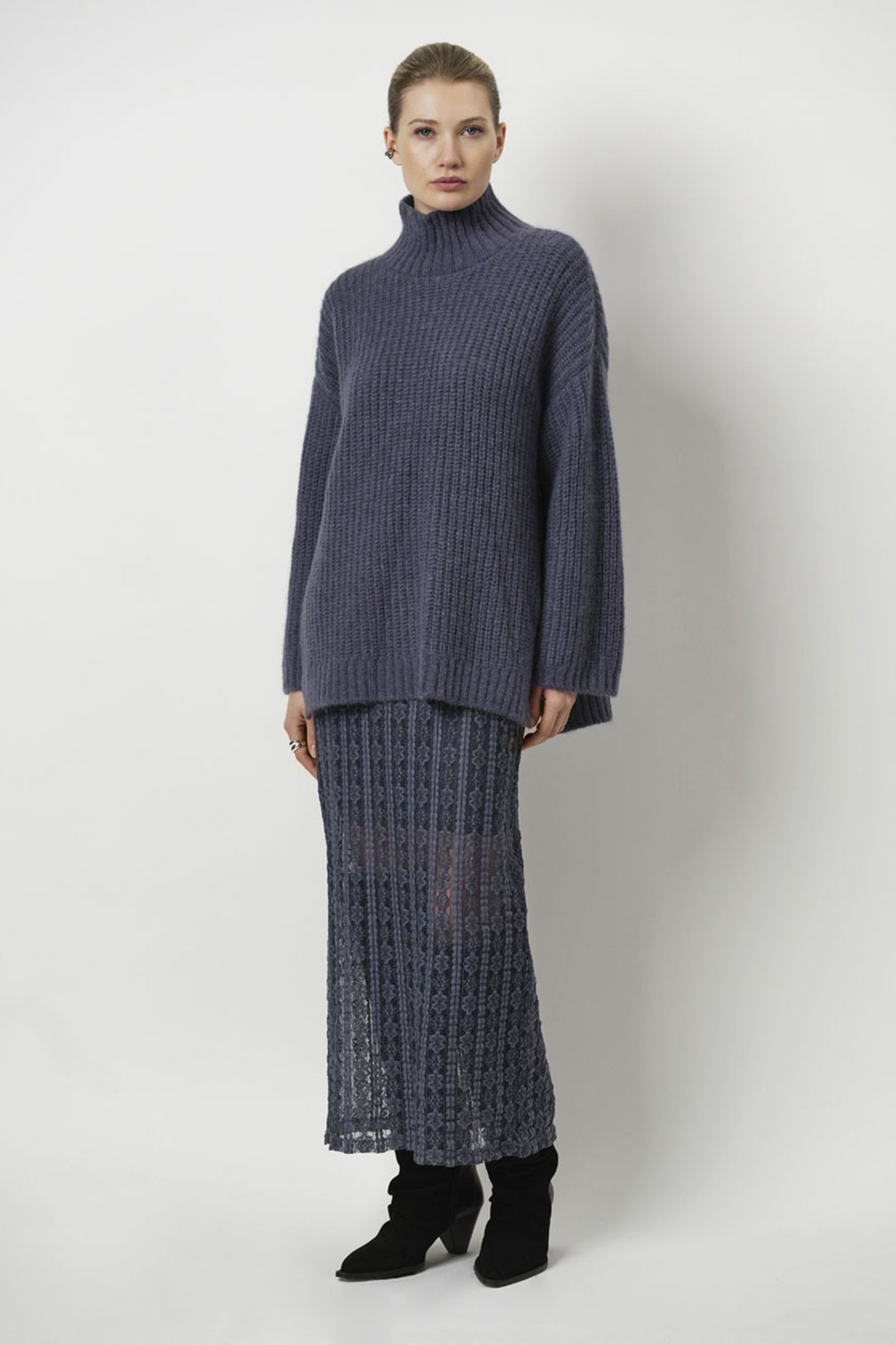 RAYURE OVERSIZED SWEATER ASH BLUE 2