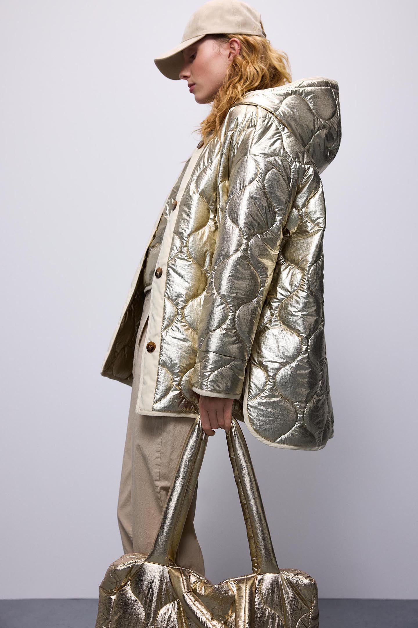 JACKET QUILTED METALLIC DUNE 3