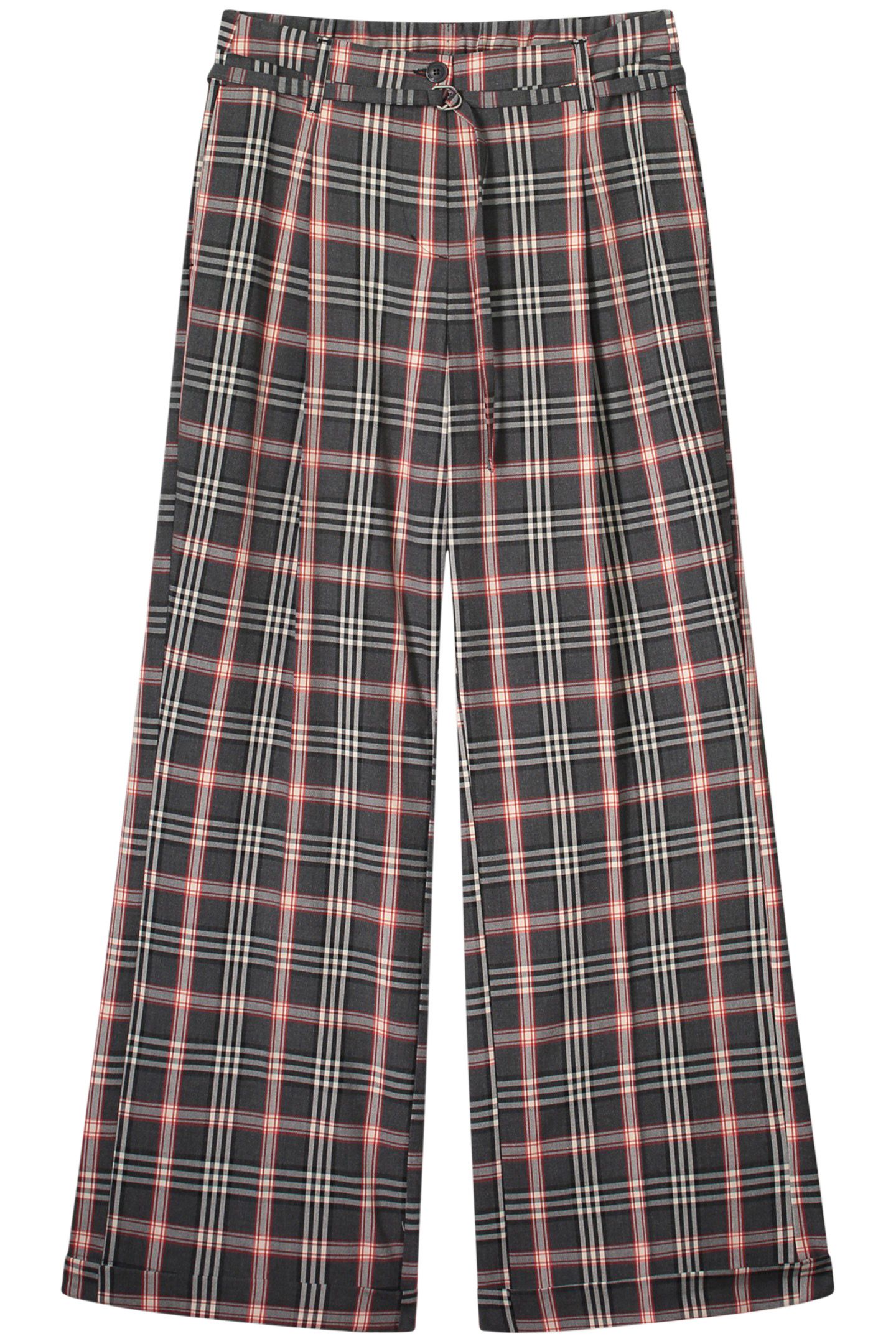 TROUSERS CHECK IN RED MULTICOLOUR 2