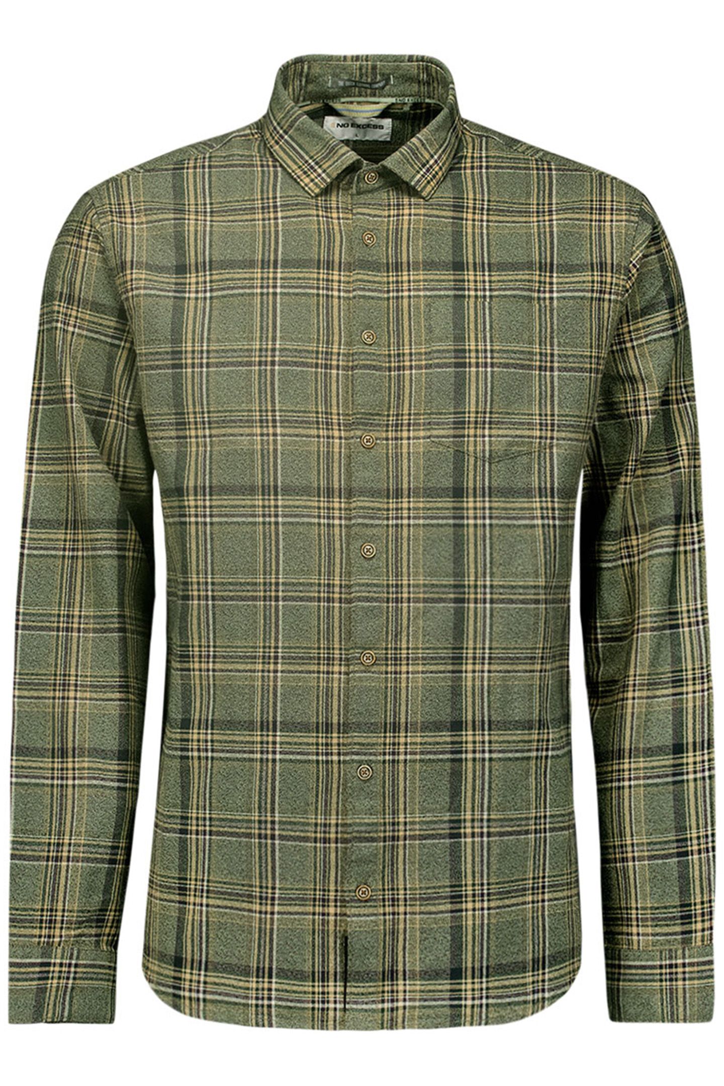 SHIRT CHECK DARK GREEN 1