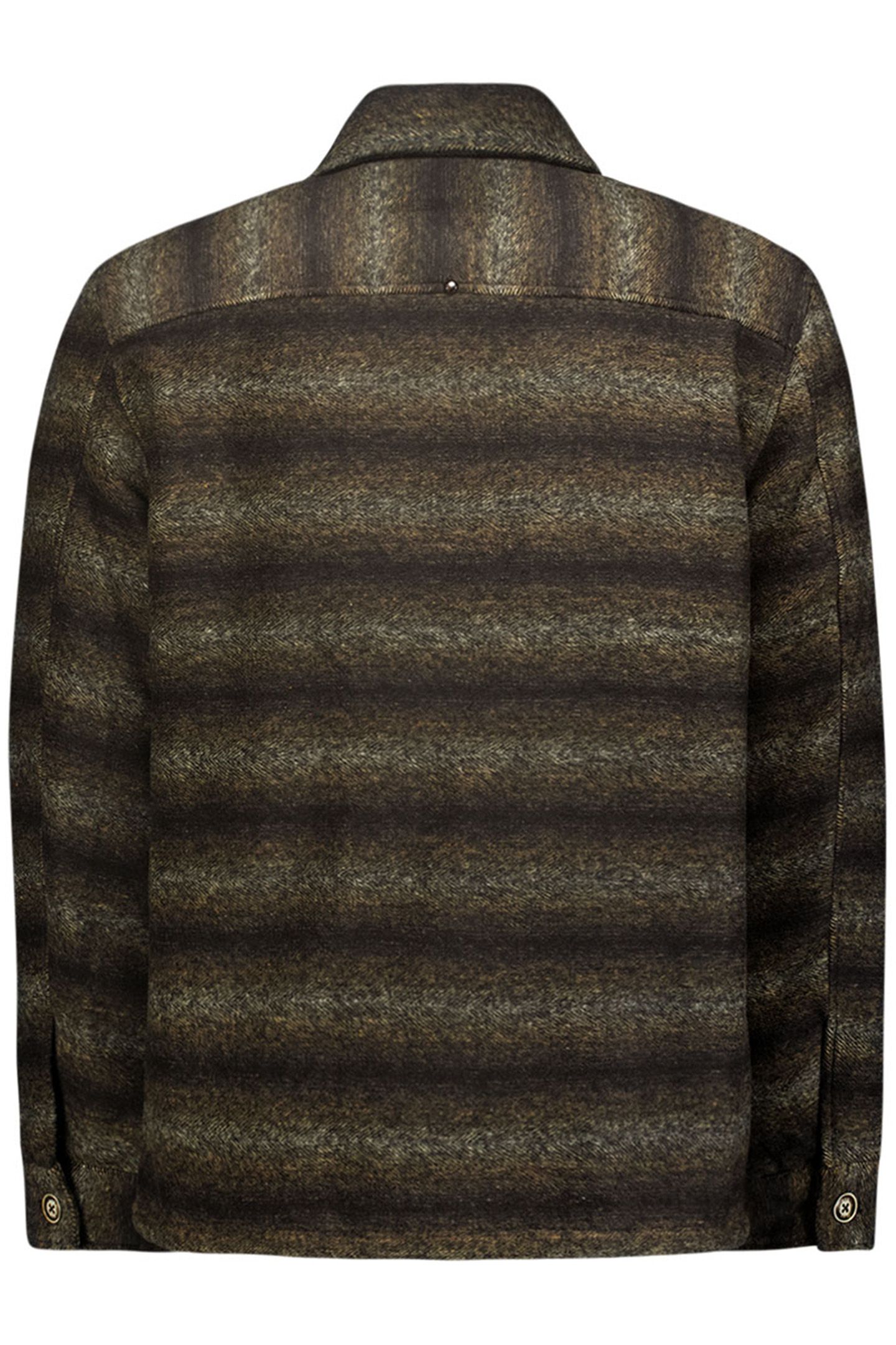 OVERSHIRT ZIPPER CLOSURE STRIPE JACQUARD KHAKI 2