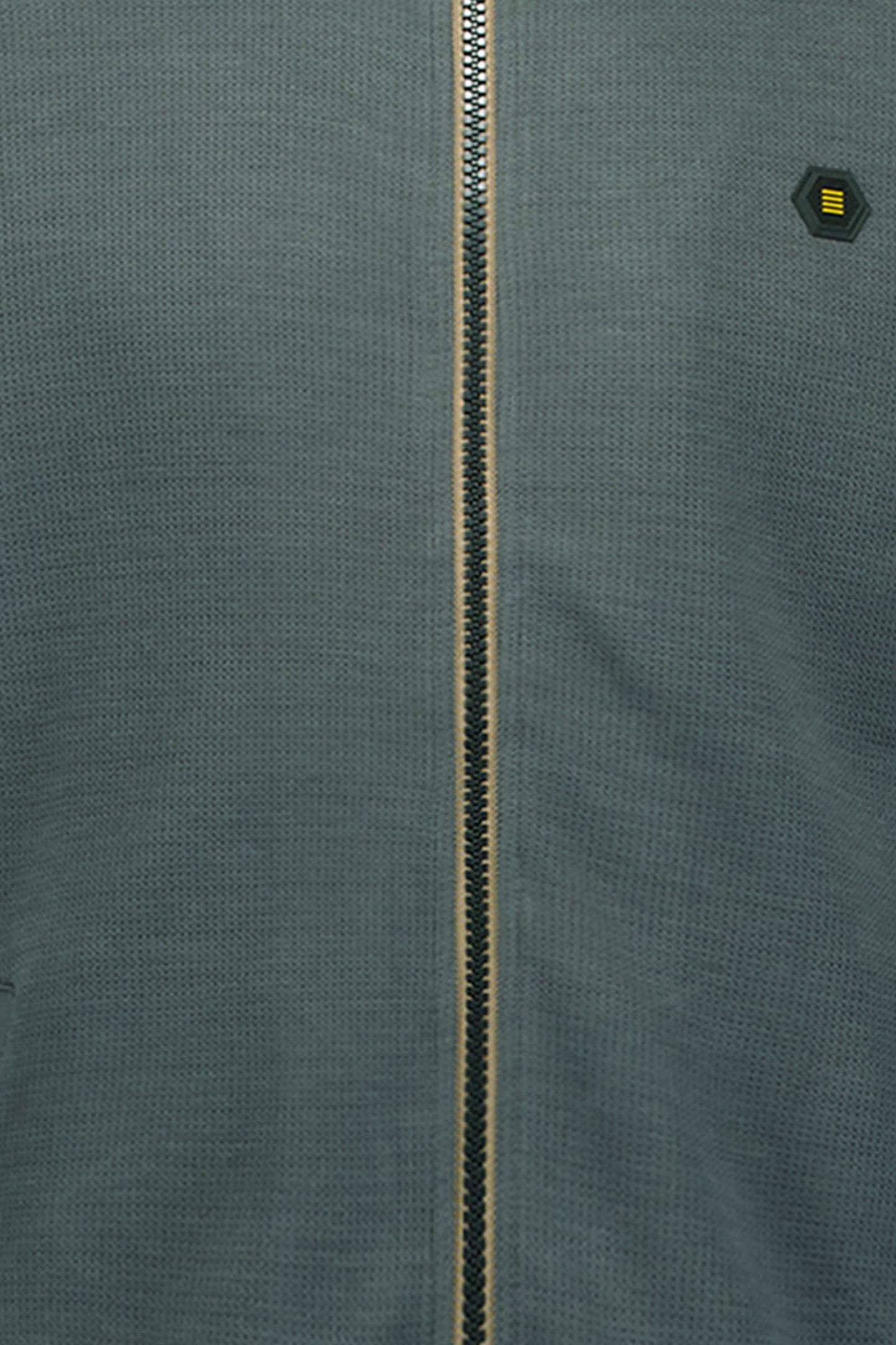 SWEATER FULL ZIPPER TWILL JACQUARD DARK STEEL 3
