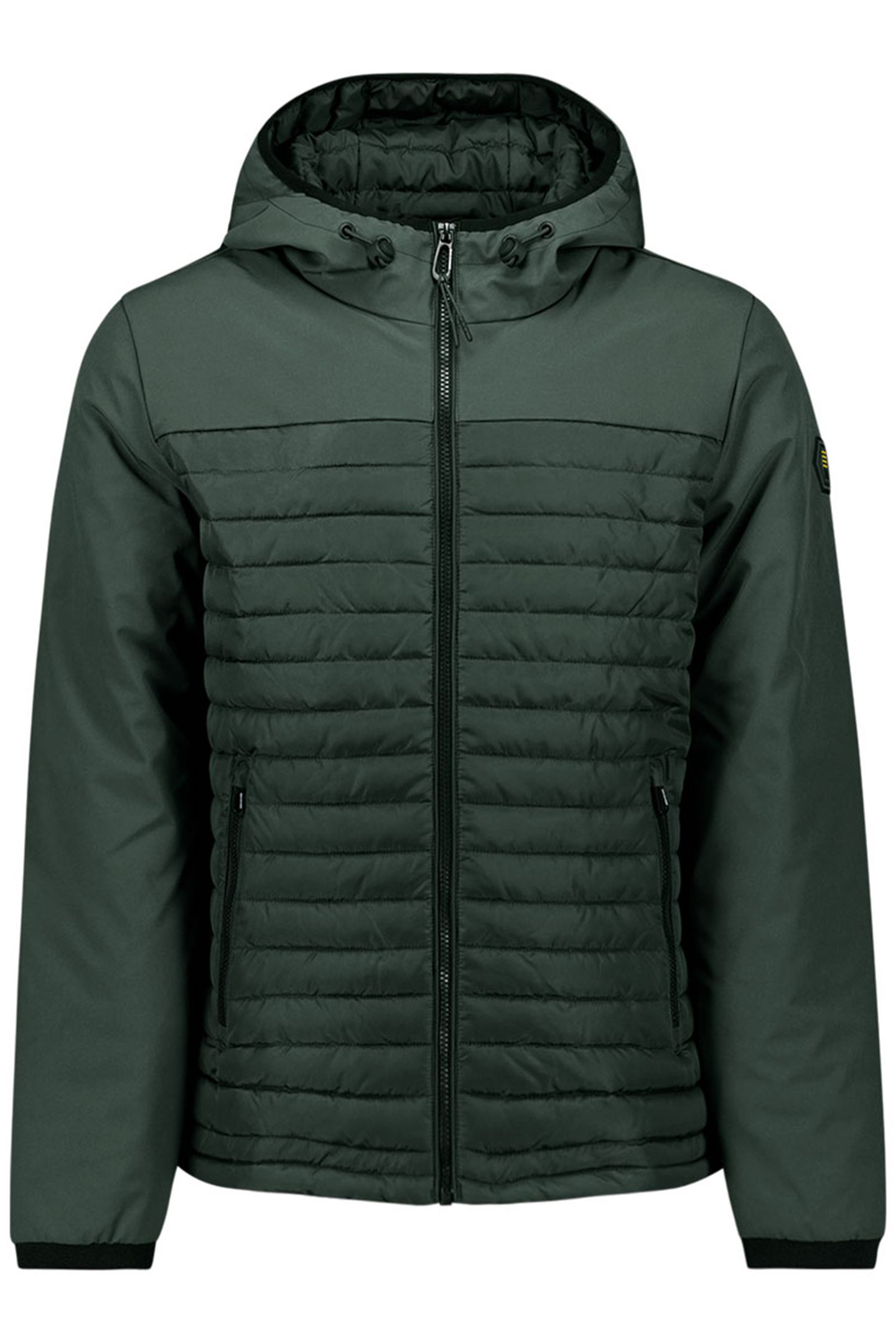 JACKET SHORT FIT HOODED PADDED DARK STEEL 1