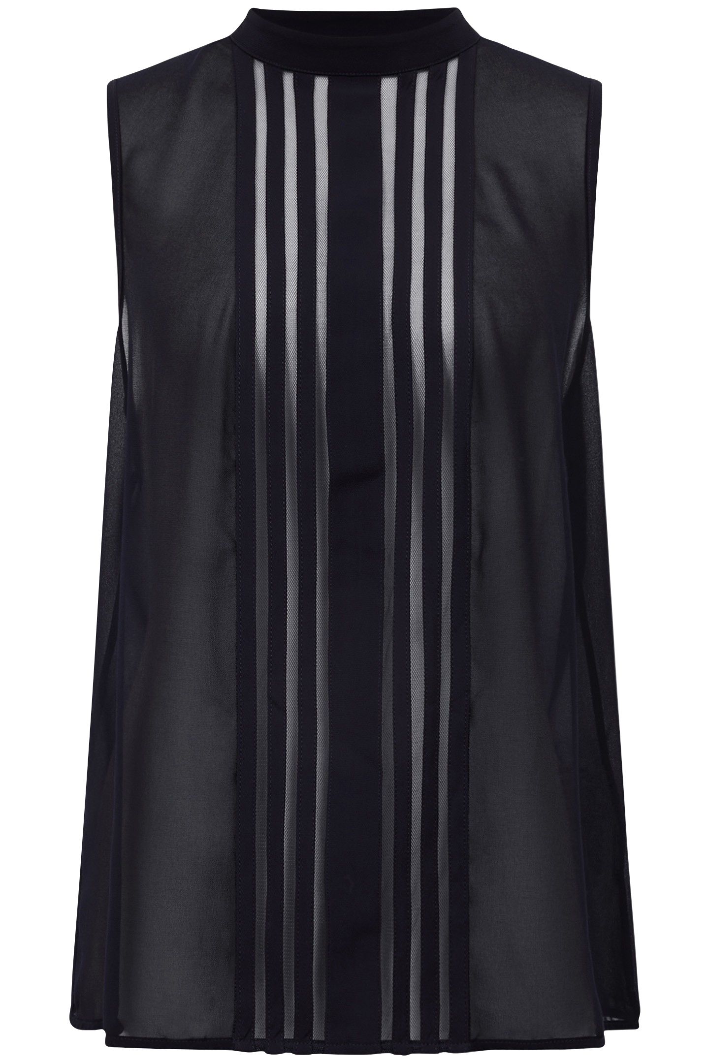 EMERY SHEER STRIPE TANK — NAVY 4