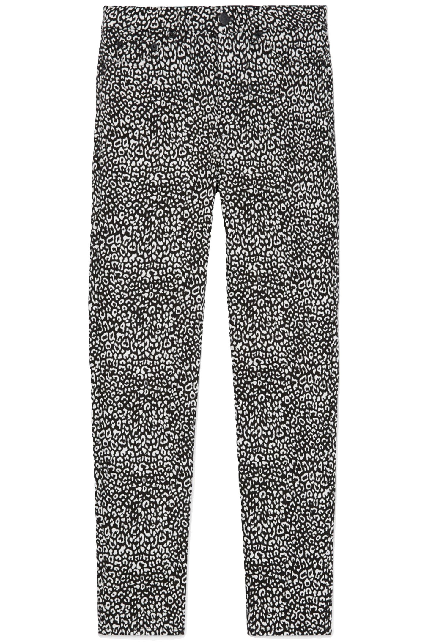 JEAN SLIM PUNK LEOPARD BLACK 5