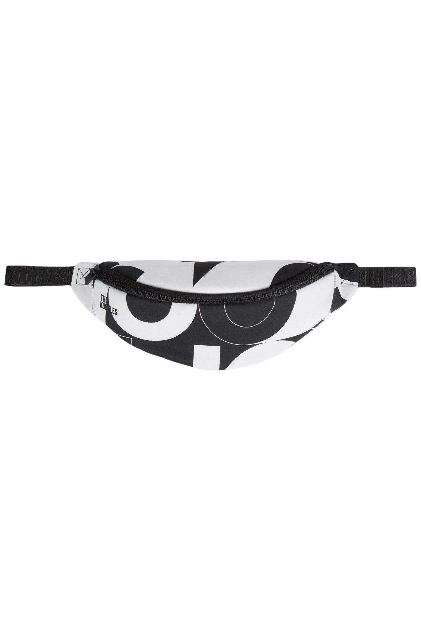 PRINTED NYLON BELT BAG BLACK/WHITE 1