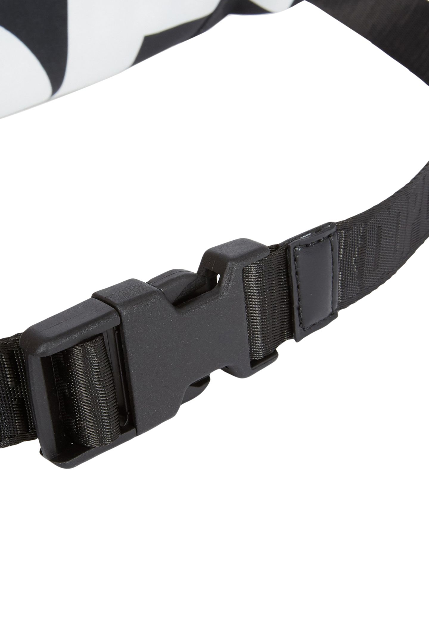 PRINTED NYLON BELT BAG BLACK/WHITE 4