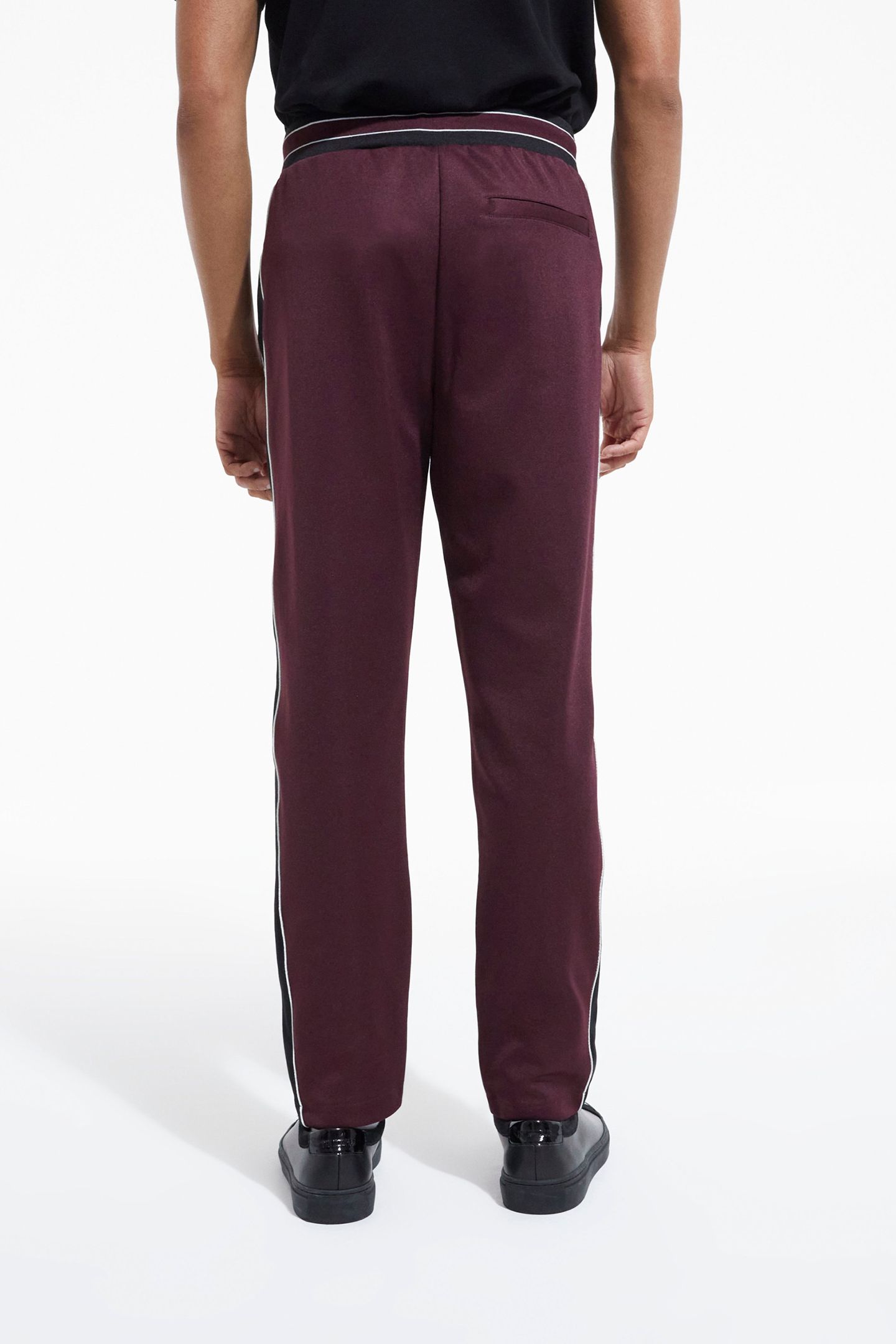 JOGGING JACKETS WITH CONTRASTING STRIPS BURGUNDY 2