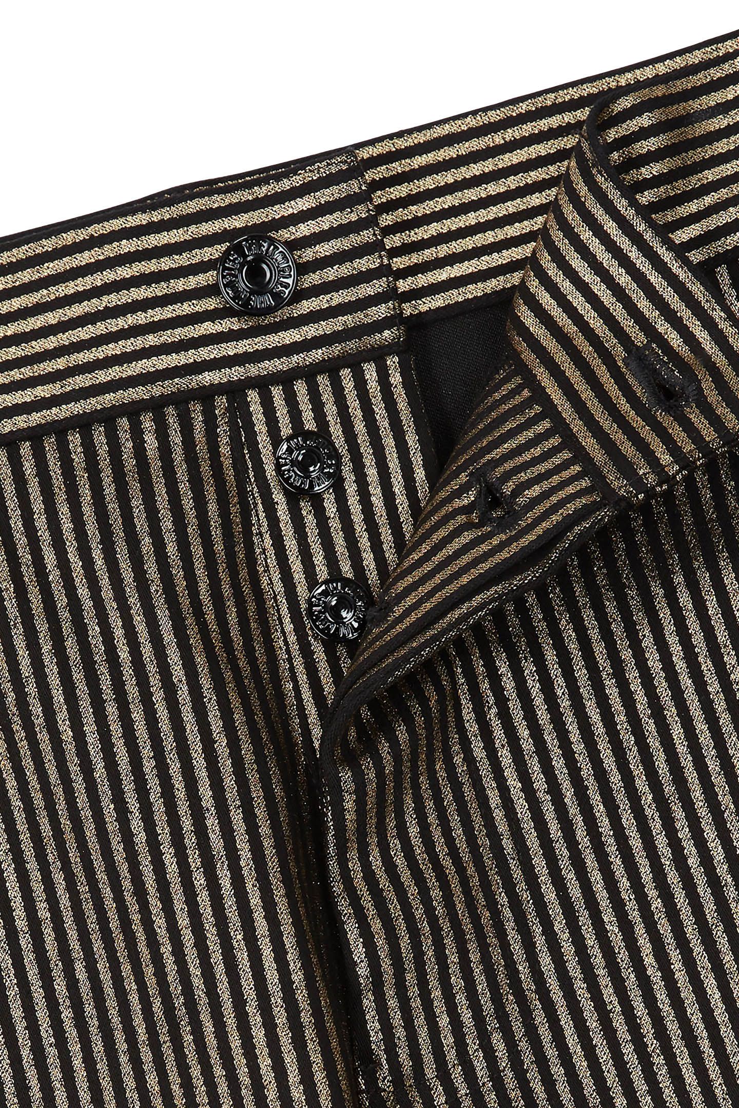 SLIM GOLD STRIPE JEANS BLACK/GOLD 2