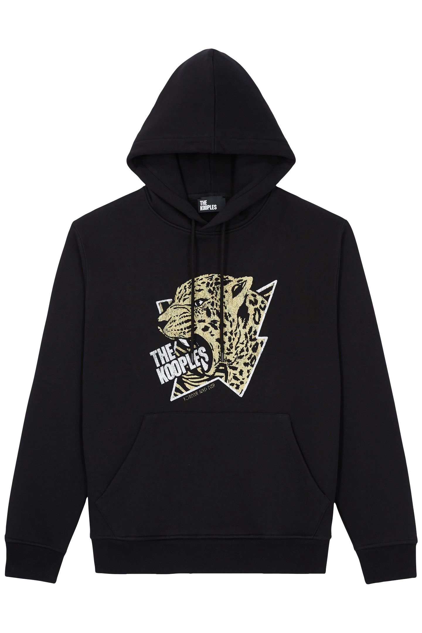 TIGER EMBROIDERED HOODIE BLACK-ANTIC GOLD 3