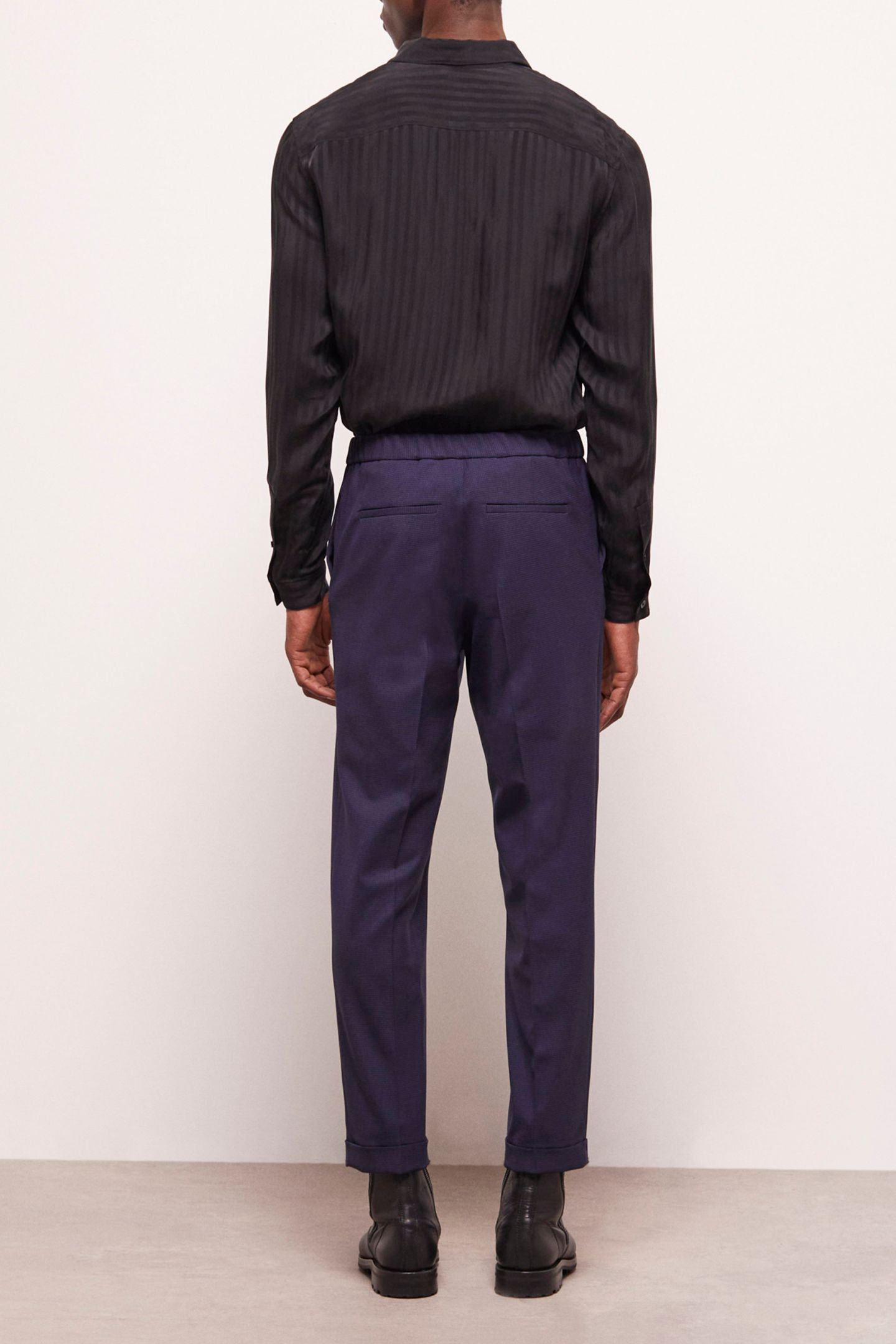 PANTALON COSTUME FIT BLACK/NAVY 2