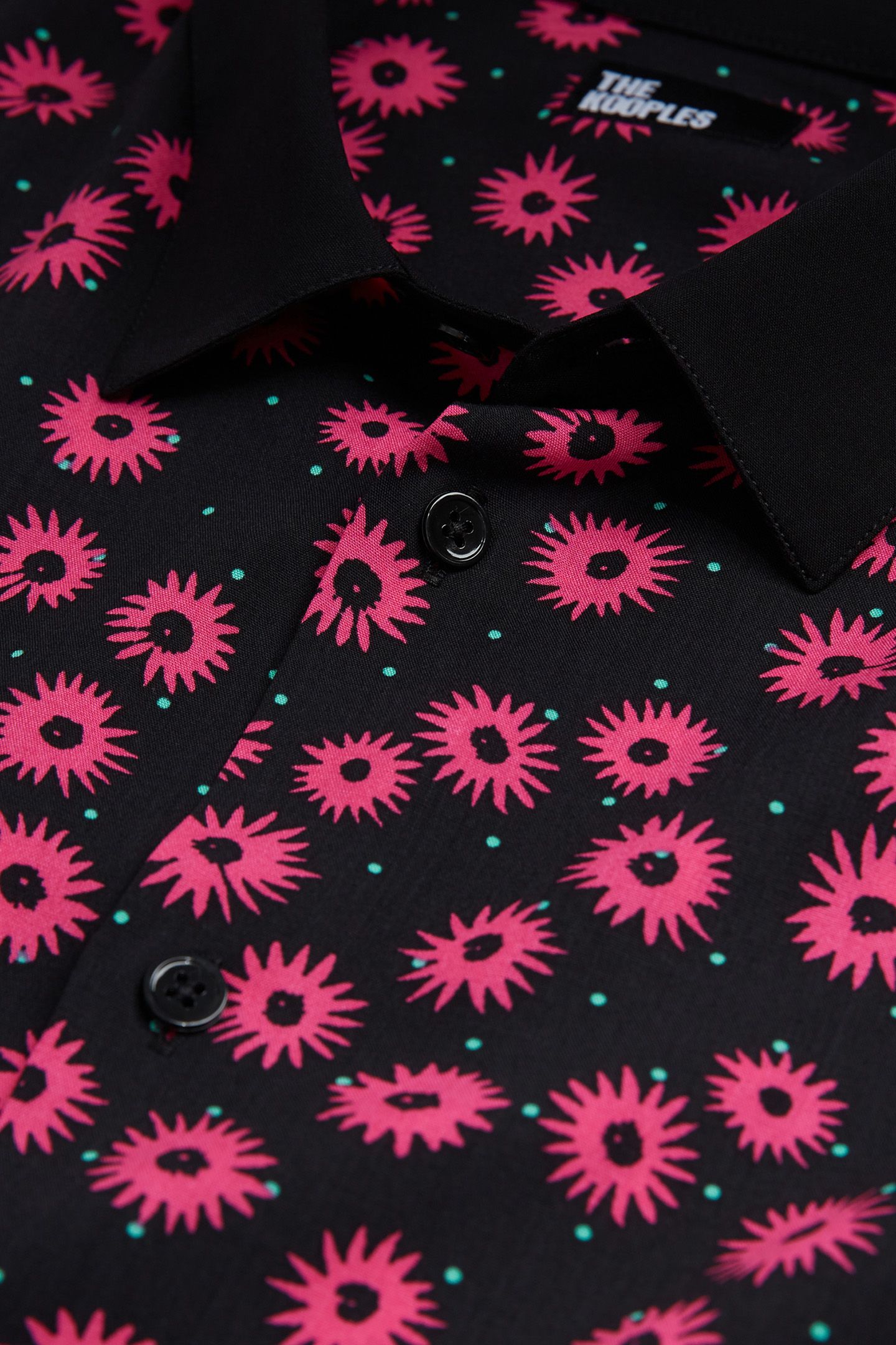 LONG-SLEEVED SHIRT WITH CLASSIC COLLAR BLACK/PINK 2
