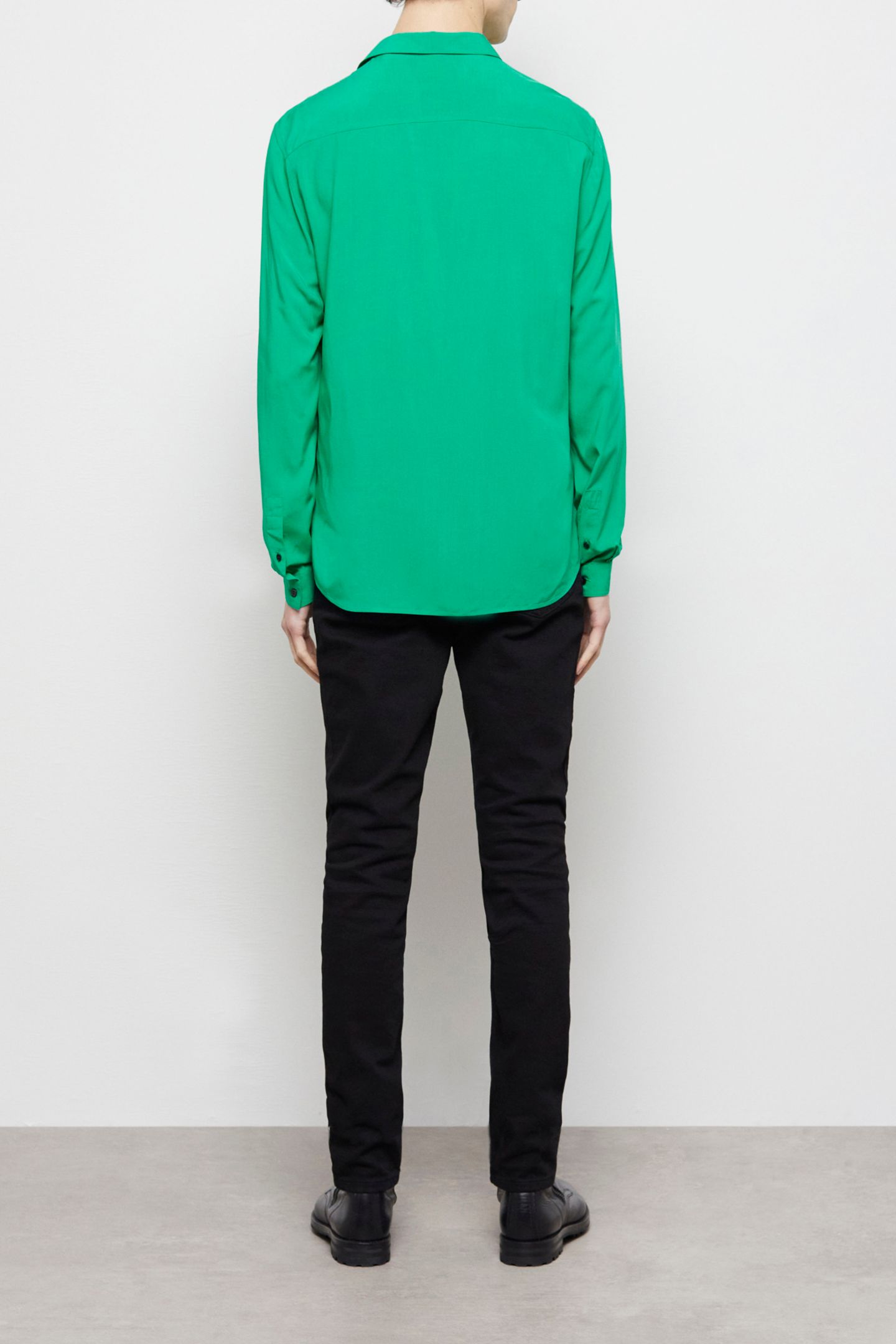 LONG-SLEEVED SHIRT WITH CLASSIC COLLAR GREEN 3