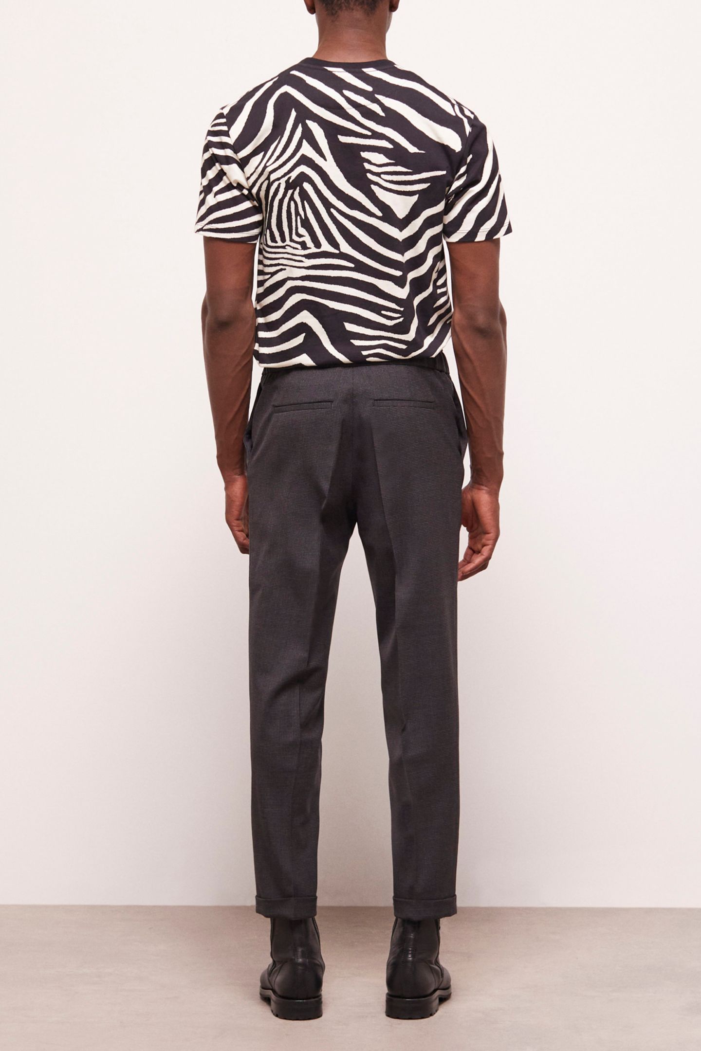 PANTALON COSTUME FIT BLACK GREY 2