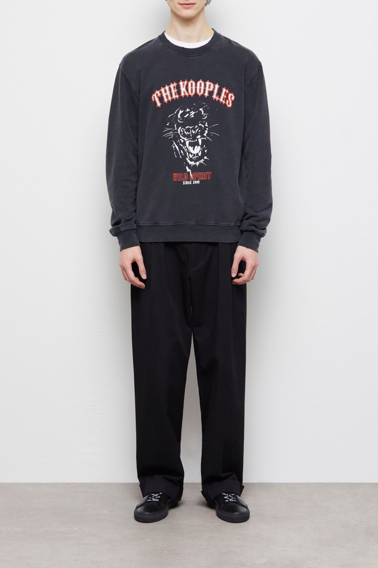SWEAT WILD SPIRIT PANTHERE BLACK WASHED 2