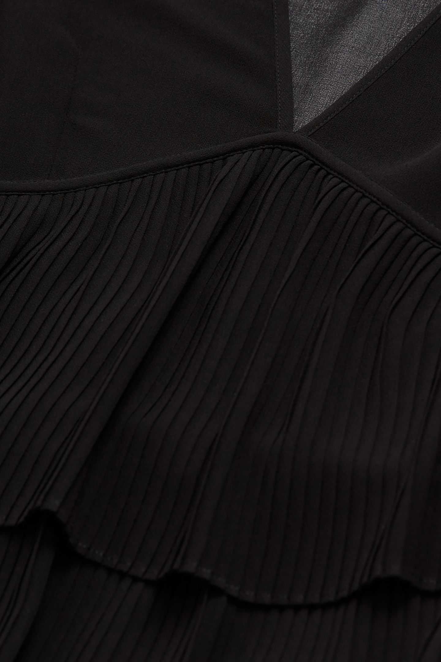 LONG SLEEVE DRESS WITH SHORT PLEATED SKIRT BLACK 7