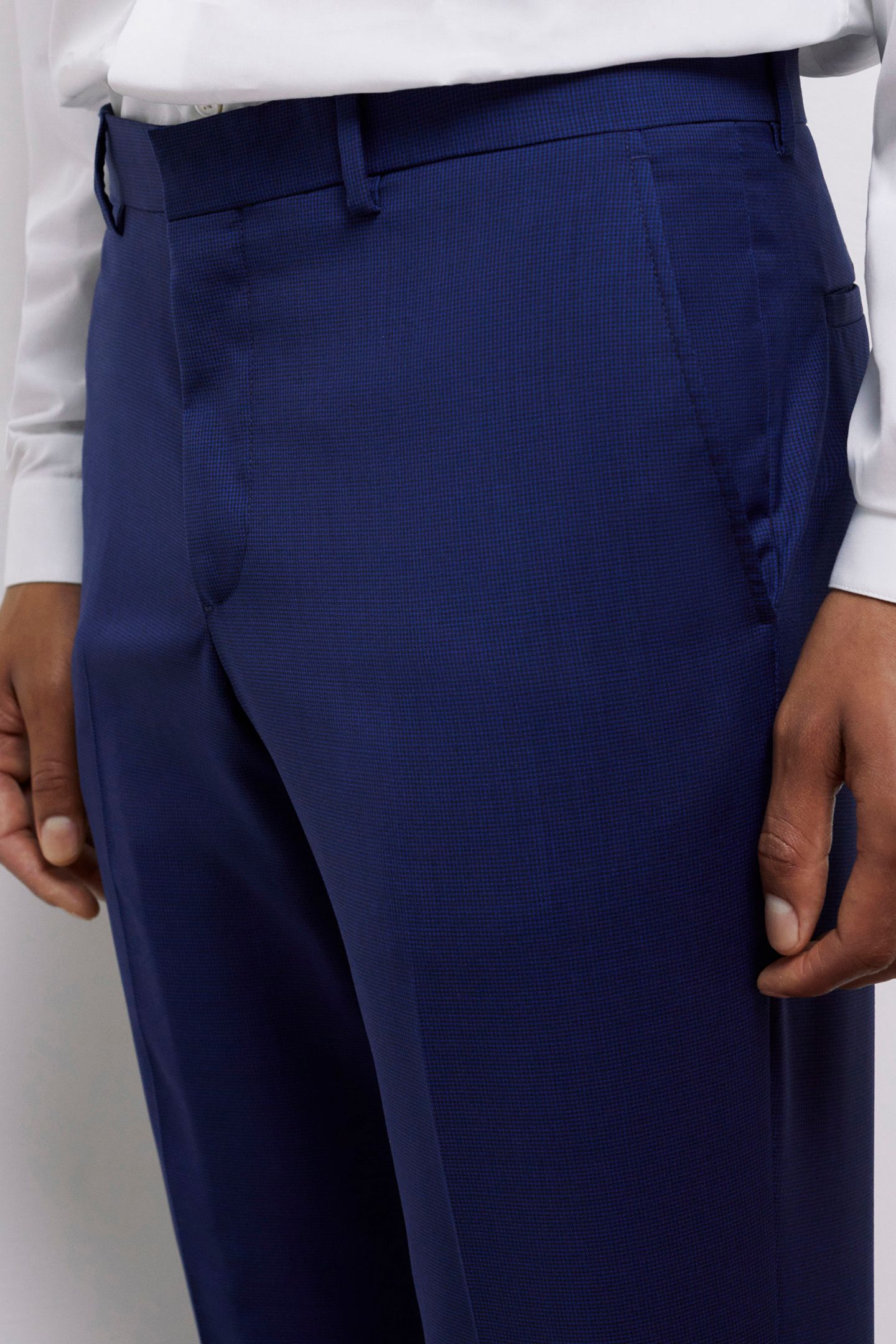 FITTED SUIT PANTS NAVY 6