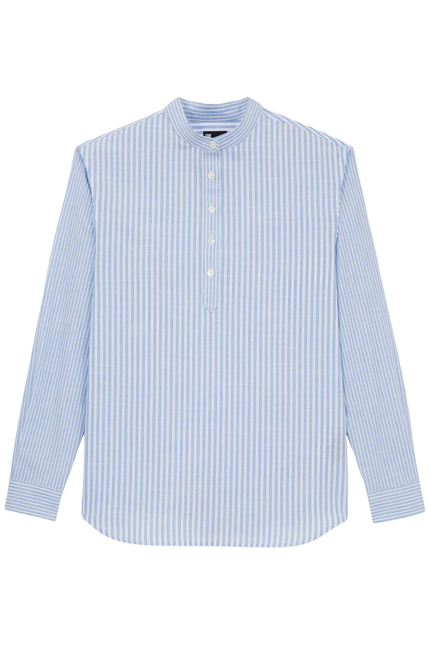 LONG SLEEVE SHIRT WITH CLASSIC COLLAR BLUE WHITE 3