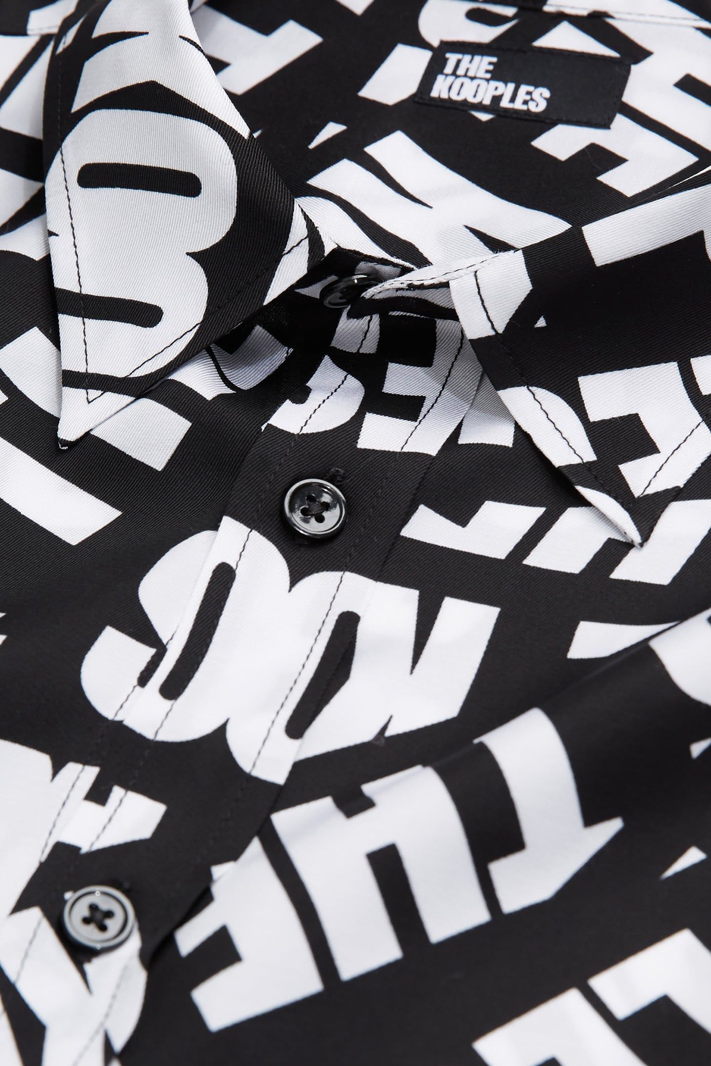 LONG SLEEVE SHIRT WITH CLASSIC COLLAR BLACK WHITE 2
