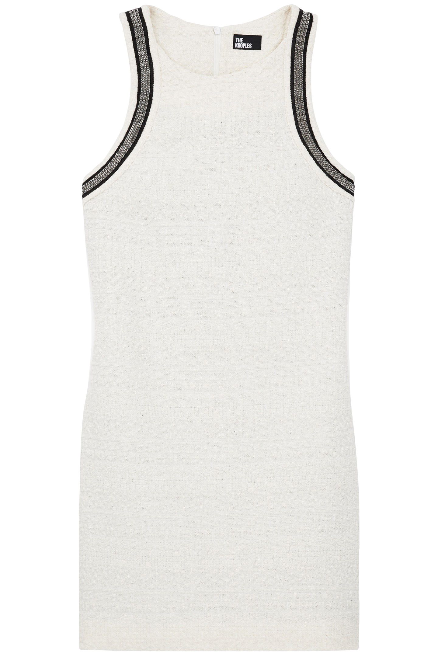 SLEEVELESS DRESS WITH CHAINS ECRU 4