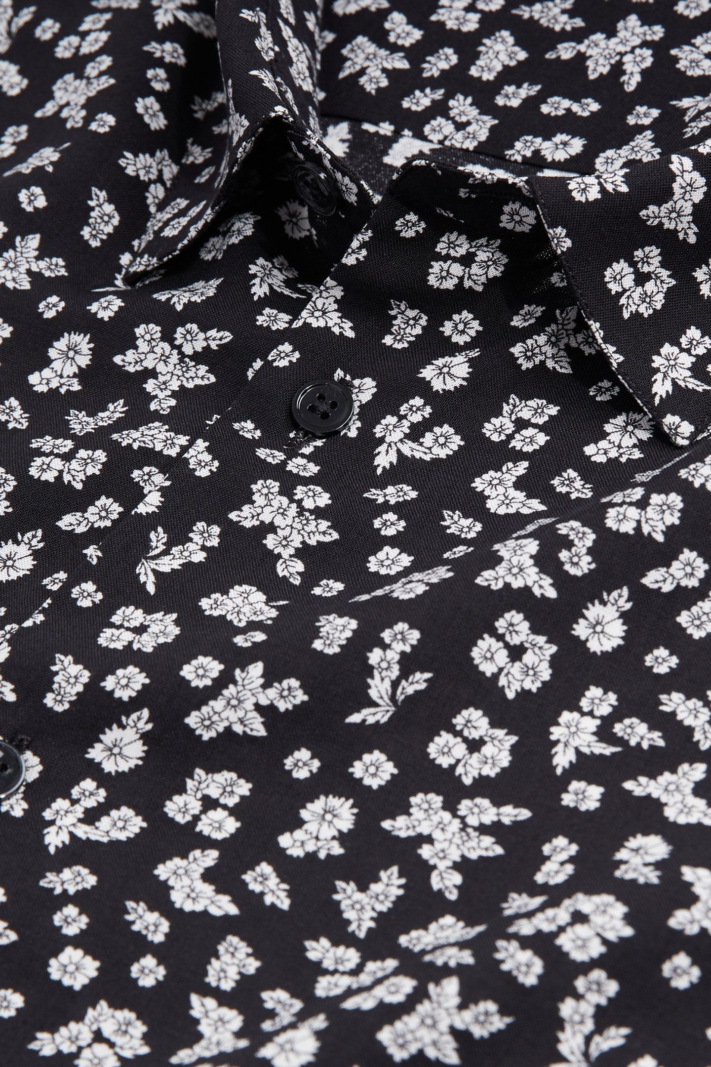 SLIM D LONG SLEEVE SHIRT BLACK-ECRU 7
