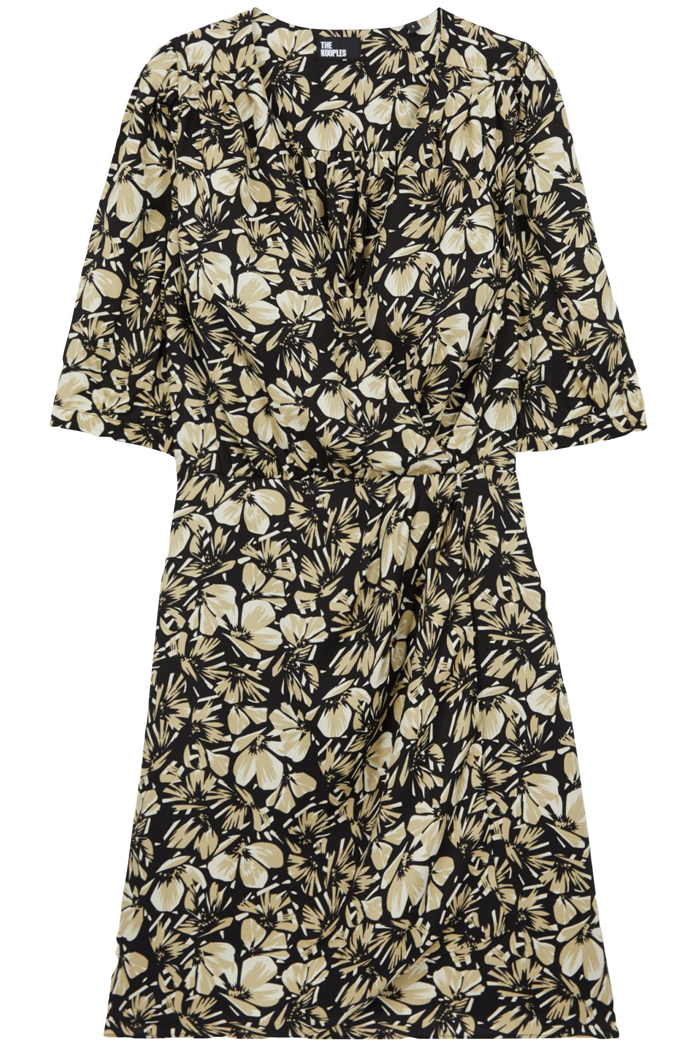 SHORT SLEEVE DRESS BLACK BROWN 4