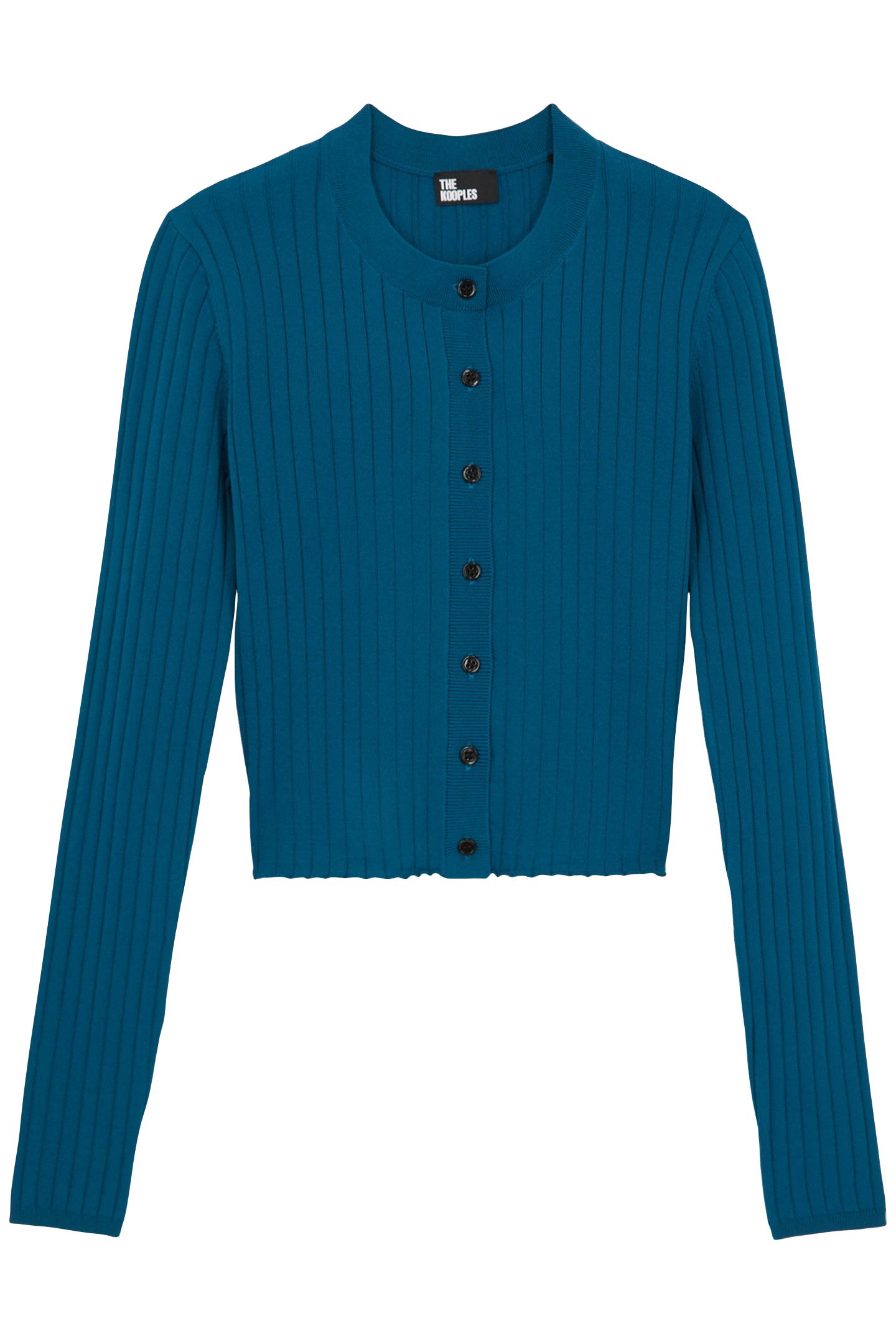 CROPPED CARDIGAN EN COTES MEDIUM BLUE 4