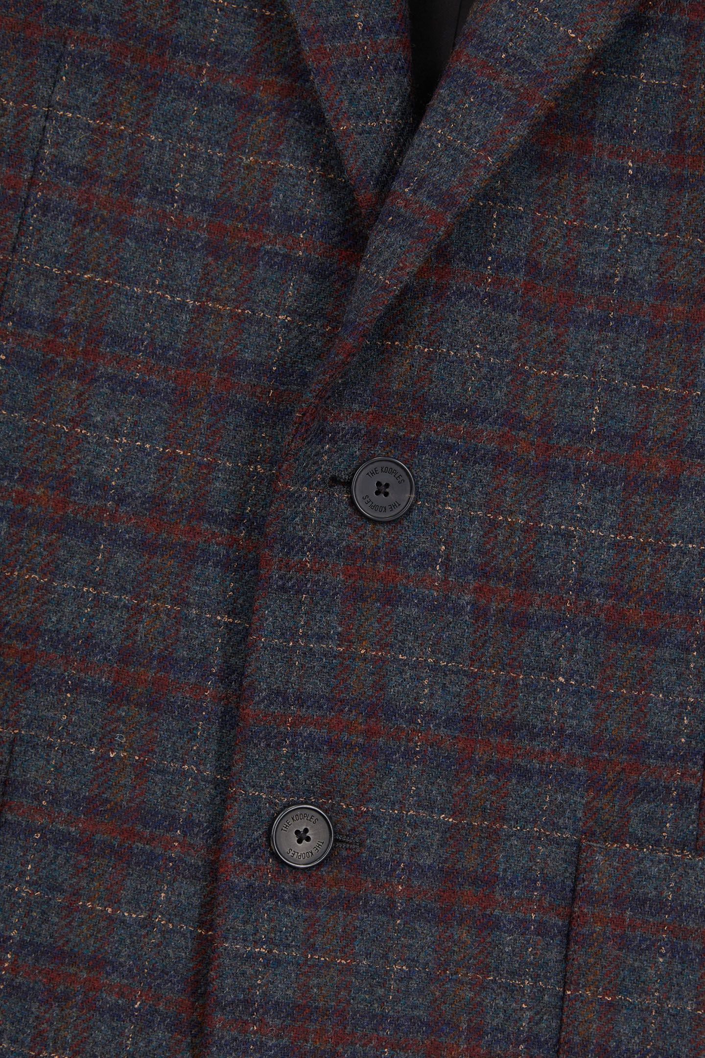 PLAID JACKET WITH LEATHER ELBOW PADS CARREAUX 4