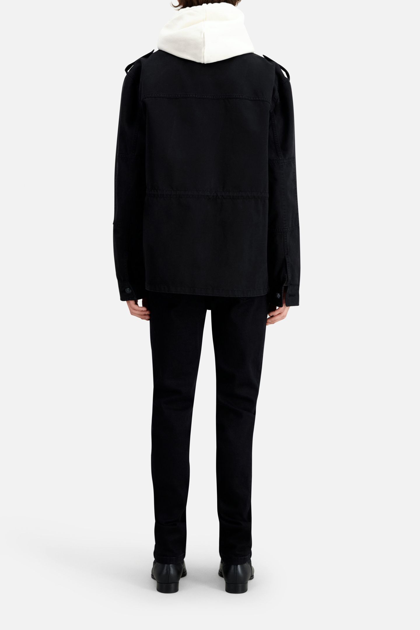 BLACK COTTON JACKET BLACK 3