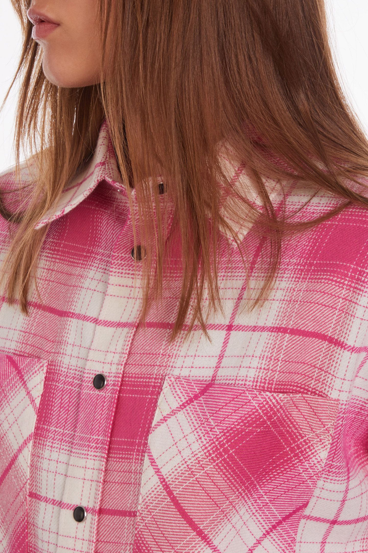 LONG-SLEEVED PLAID SHIRT PINK-WHITE 6