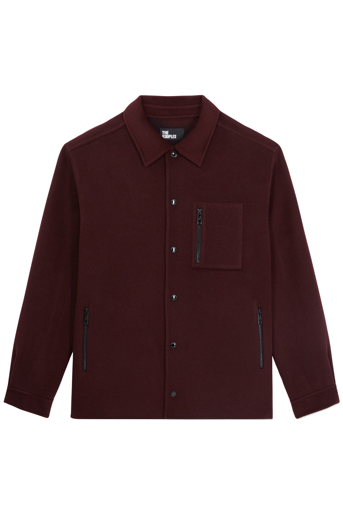DOUBLE-SIDED WOOL JACKET WITH CHECKED INSIDE BORDEAUX/NAVY 4